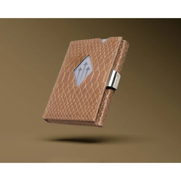 Kortholder / Lommebok | Tynn | 6-10 kort | Skinn | Beige | RFID Blokk | EX D 335