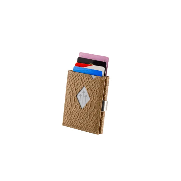 Kortholder / Lommebok | Tynn | 6-10 kort | Skinn | Beige | RFID Blokk | EX D 335
