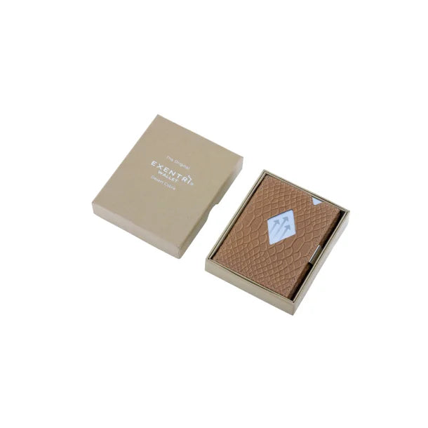 Kortholder / Lommebok | Tynn | 6-10 kort | Skinn | Beige | RFID Blokk | EX D 335