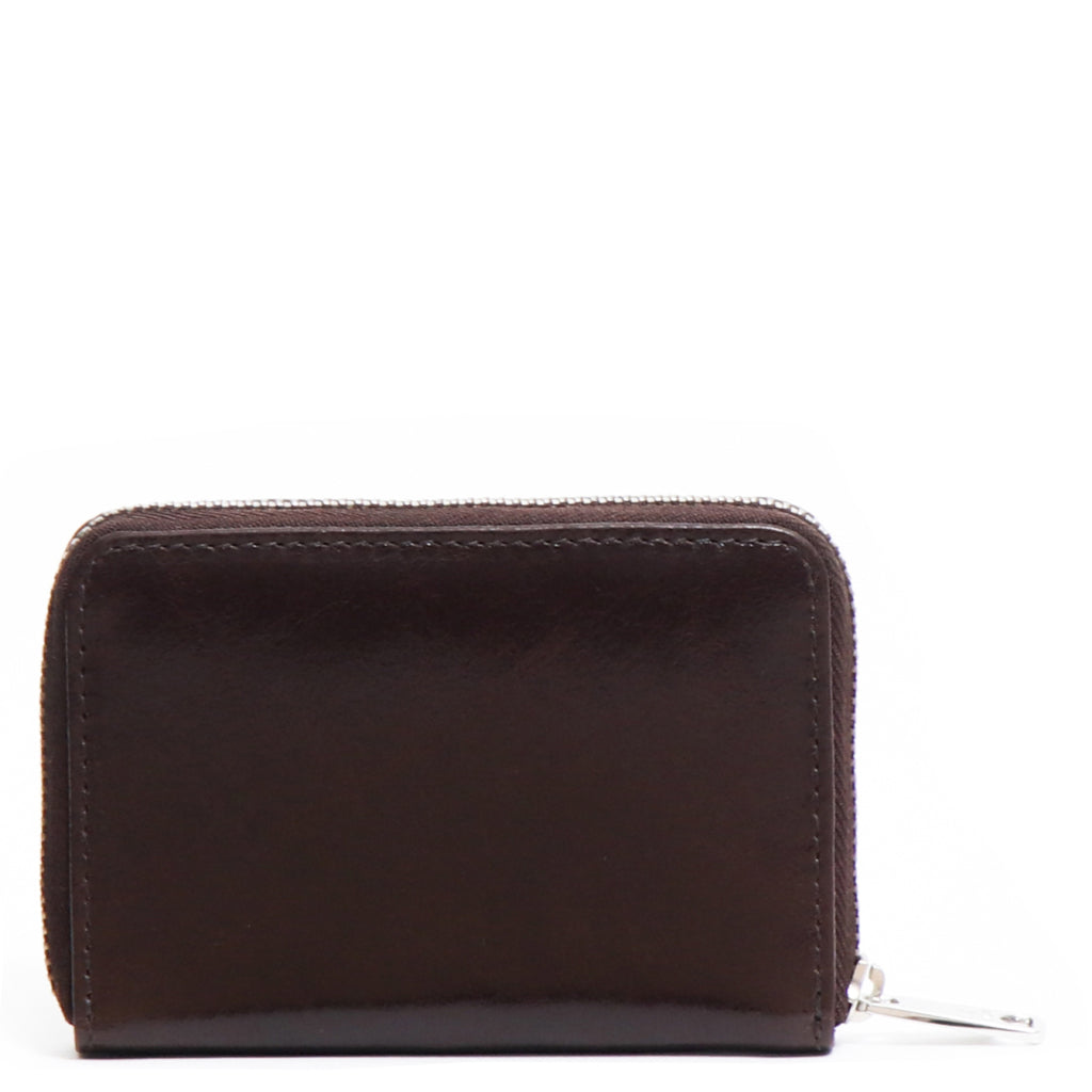 Lommebok | Skinn | Mynt rom | Mørk Brun | Salerno