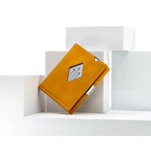 Kortholder / Lommebok | Tynn | 6-10 kort | Skinn | Gul | RFID Blokk | EX D 314