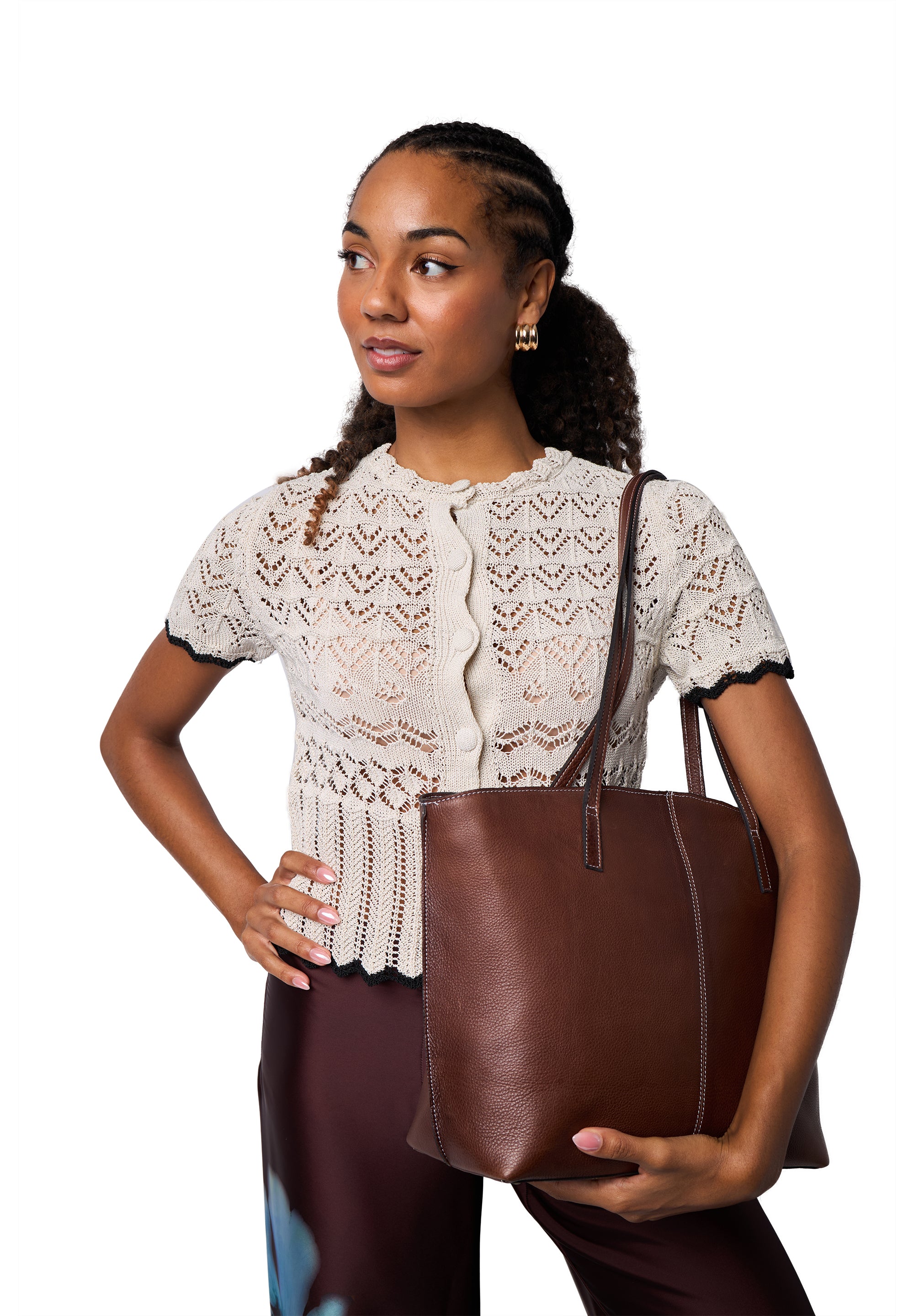 Skulderveske | Romslig | Woodsmoke | 10008 Malou Small