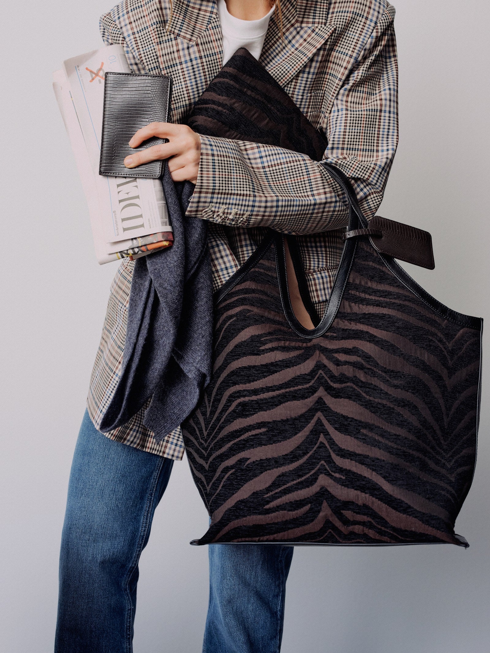 Day Zebra Pouch- Sminkemappe, Coffee Bean