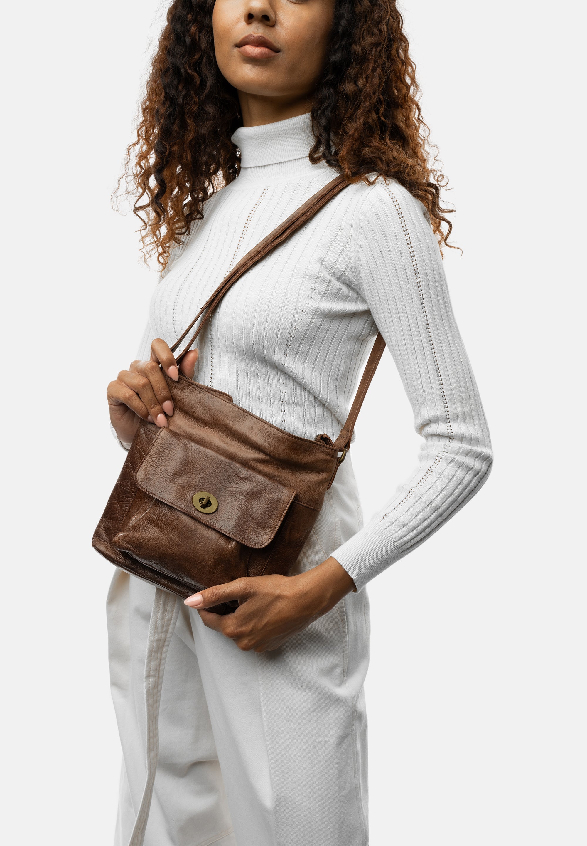 Crossbody | Skinn | Regulerbar Skulderstropp | Wodsmoke | Kay Urban