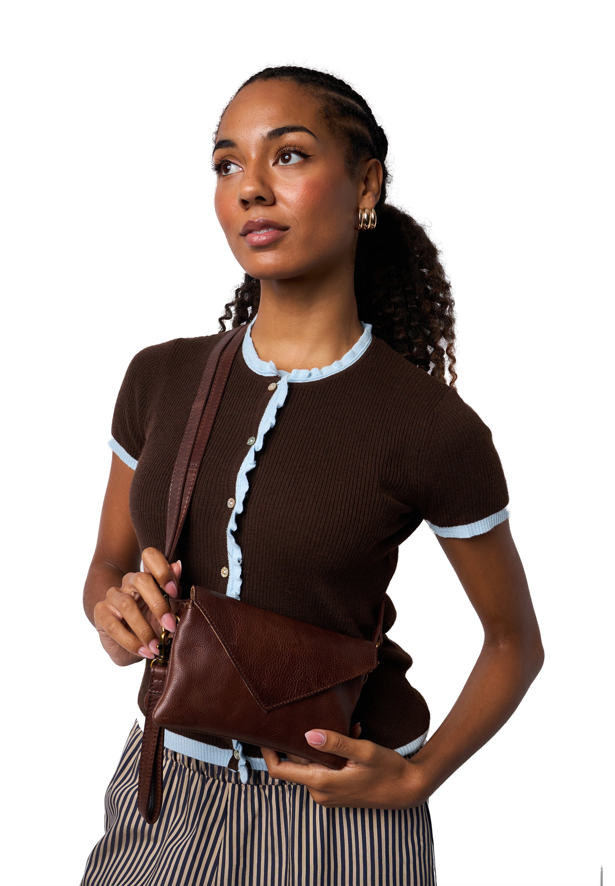 Skinnveske | Liten | Woodsmoke | Glidelåsåpning | Claire urban