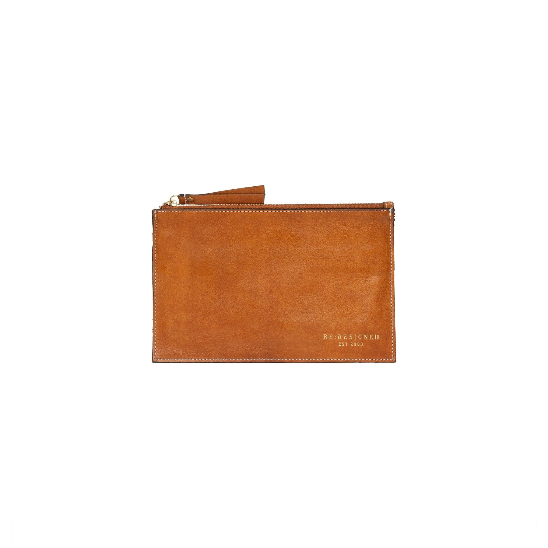 Faria Bag, liten clutch veske fra Re:Designed By Dixie i fargen Burned Tan, vist fra fronten