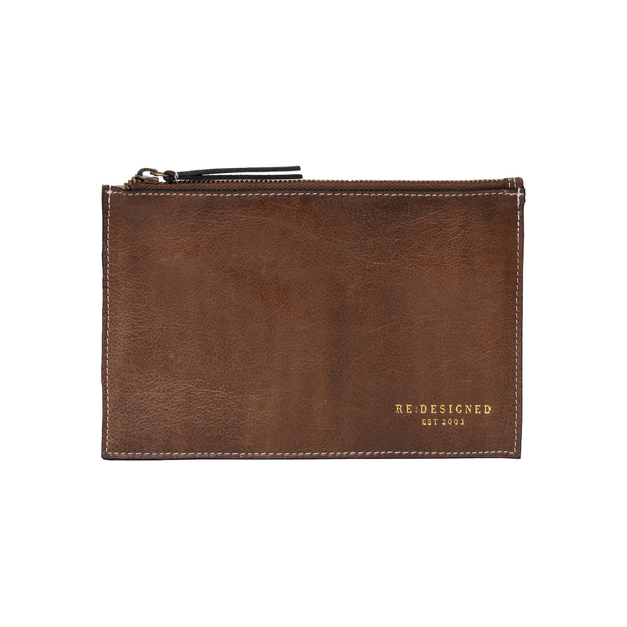 Clutch | Liten | Woodsmoke/Gull | Skinn | Faria Bag