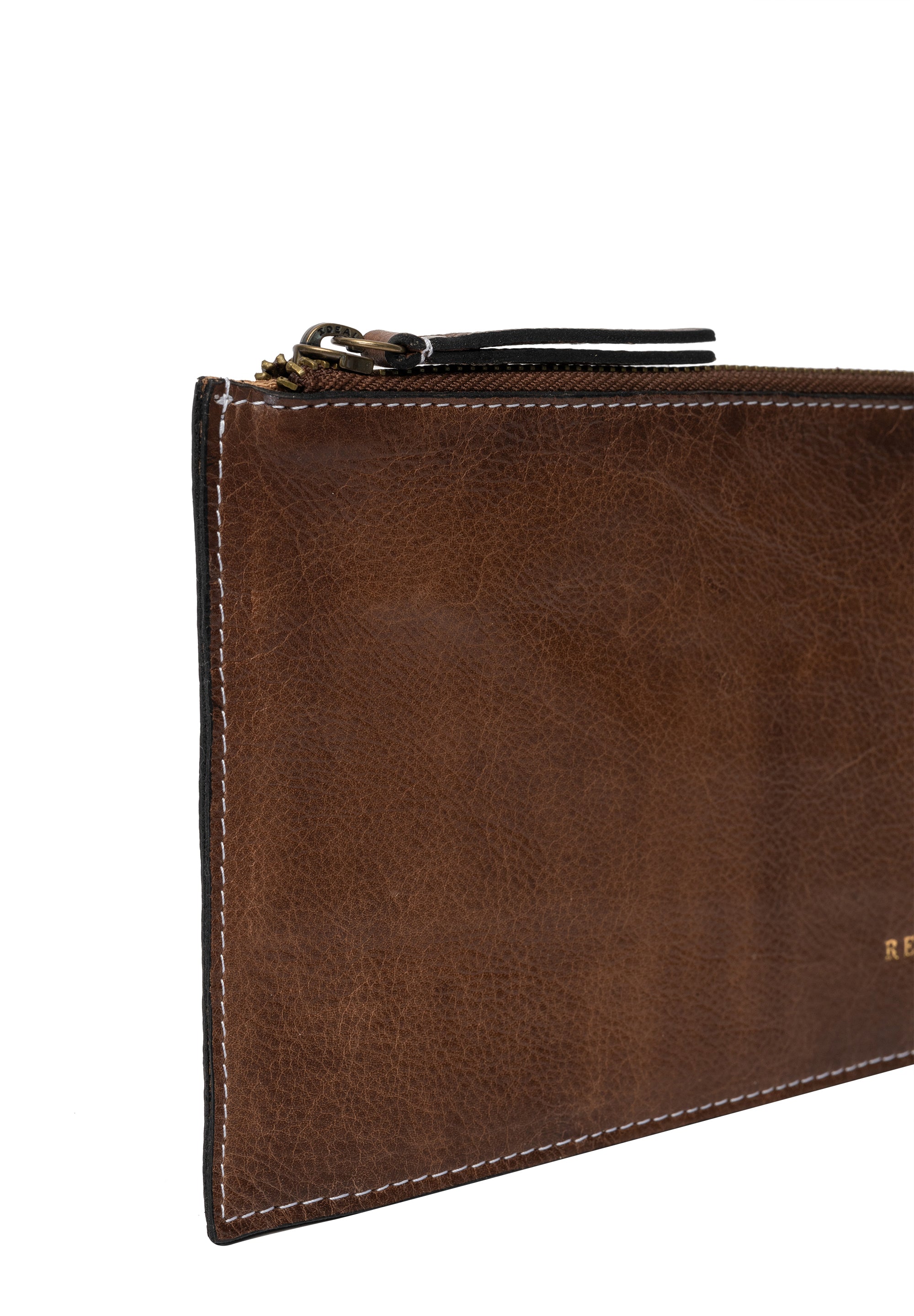 Clutch | Liten | Woodsmoke/Gull | Skinn | Faria Bag
