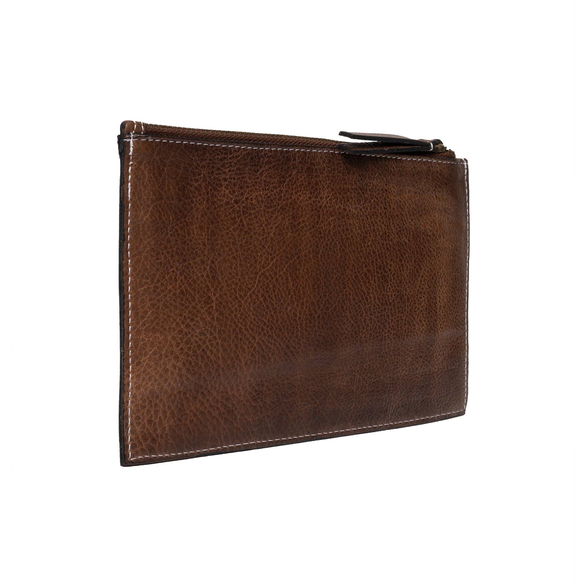 Clutch | Liten | Woodsmoke/Gull | Skinn | Faria Bag