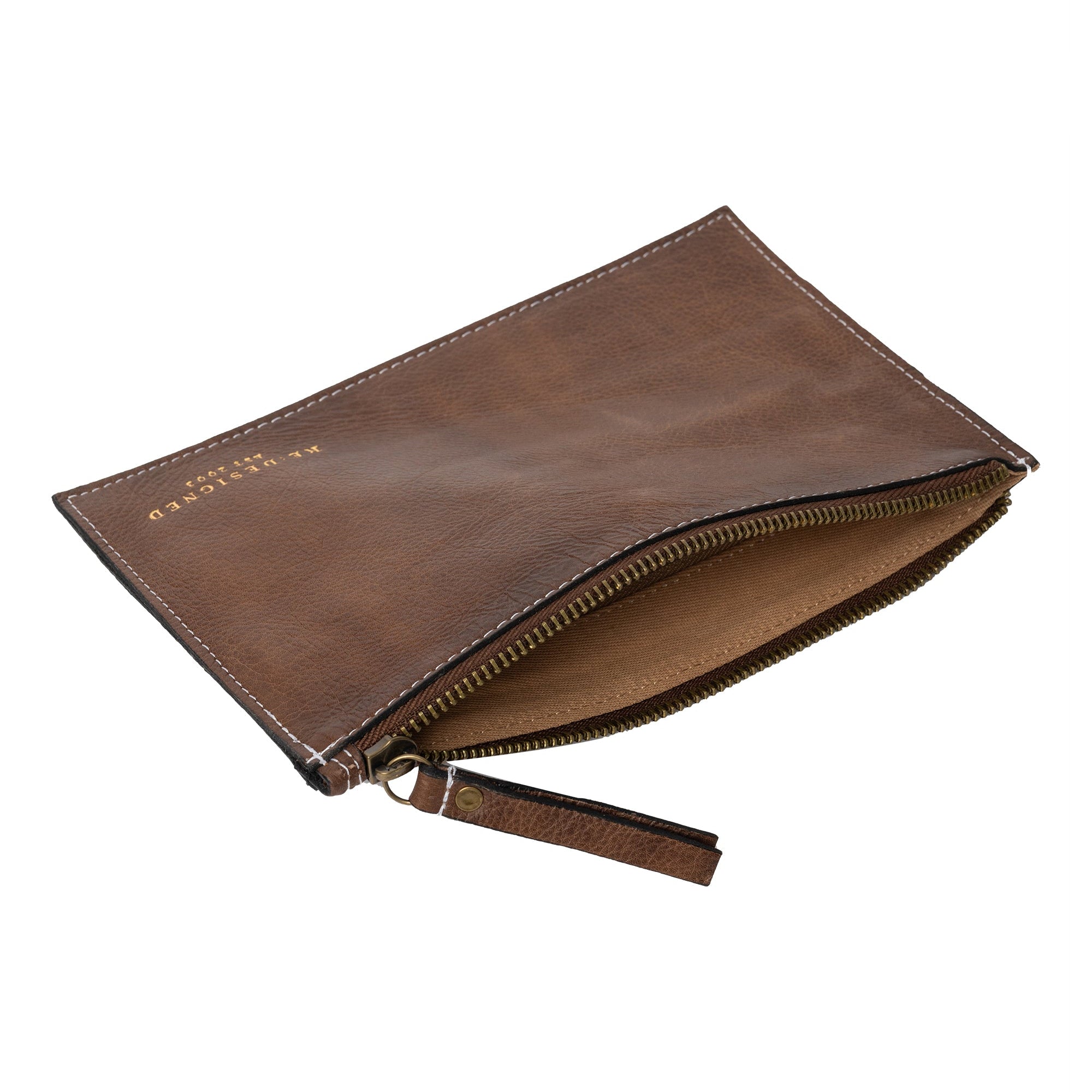 Clutch | Liten | Woodsmoke/Gull | Skinn | Faria Bag
