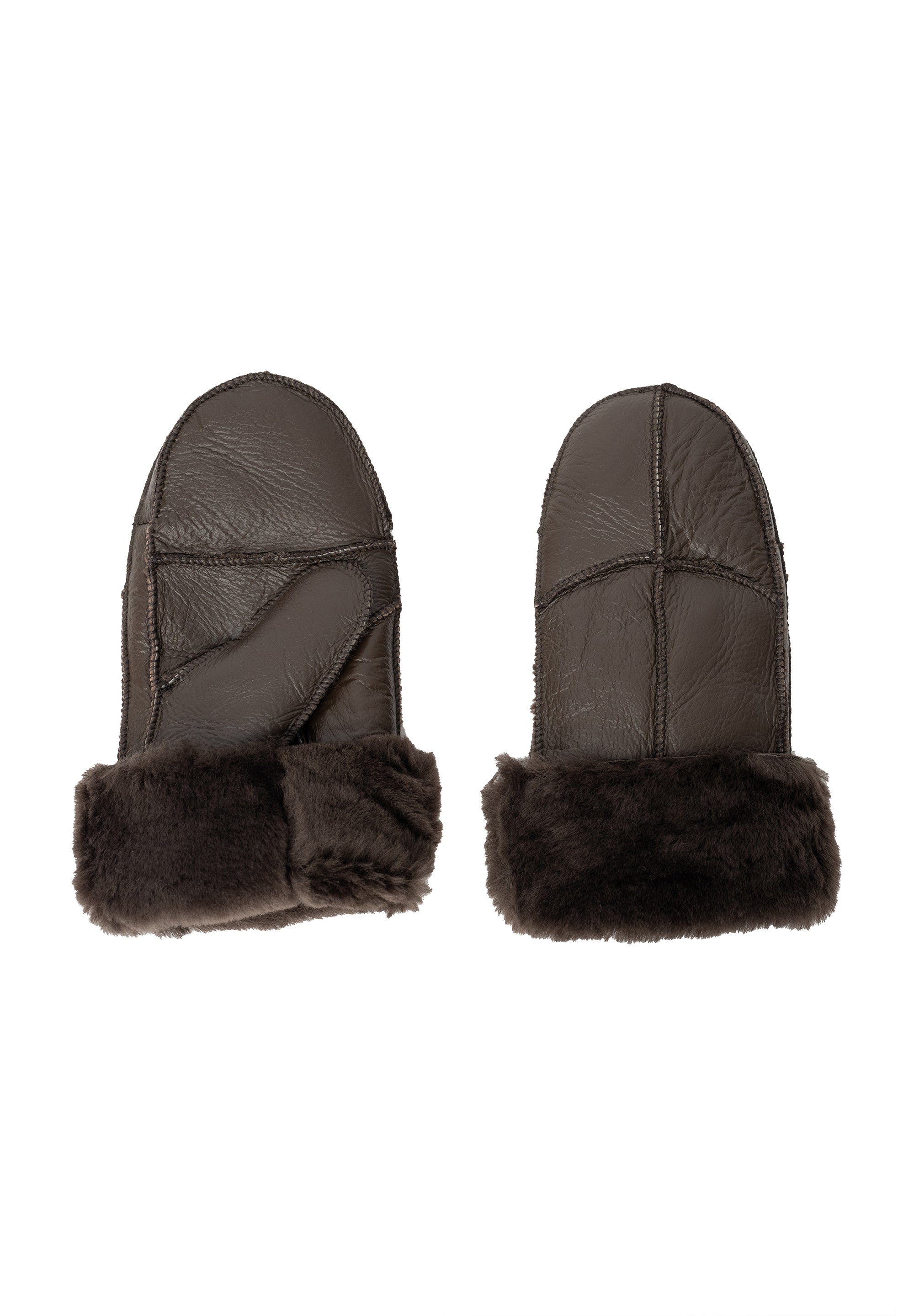 Skinnvotter | Mørkebrun | Large | Dame | 6193 Henny