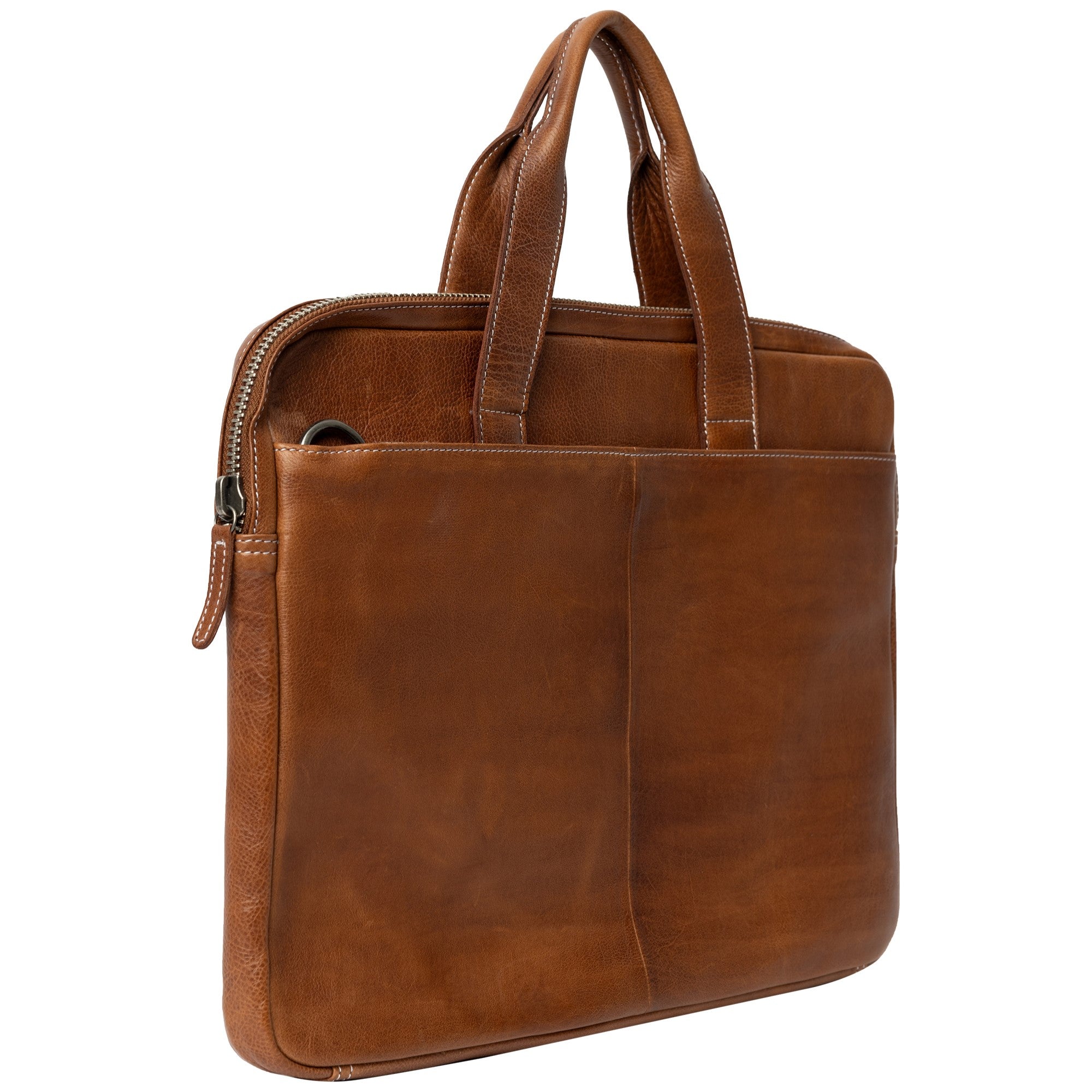 Fabian Bag, jobbveske til herre fra Re:Designed By Dixie i fargen Walnut, vist skrått fra siden