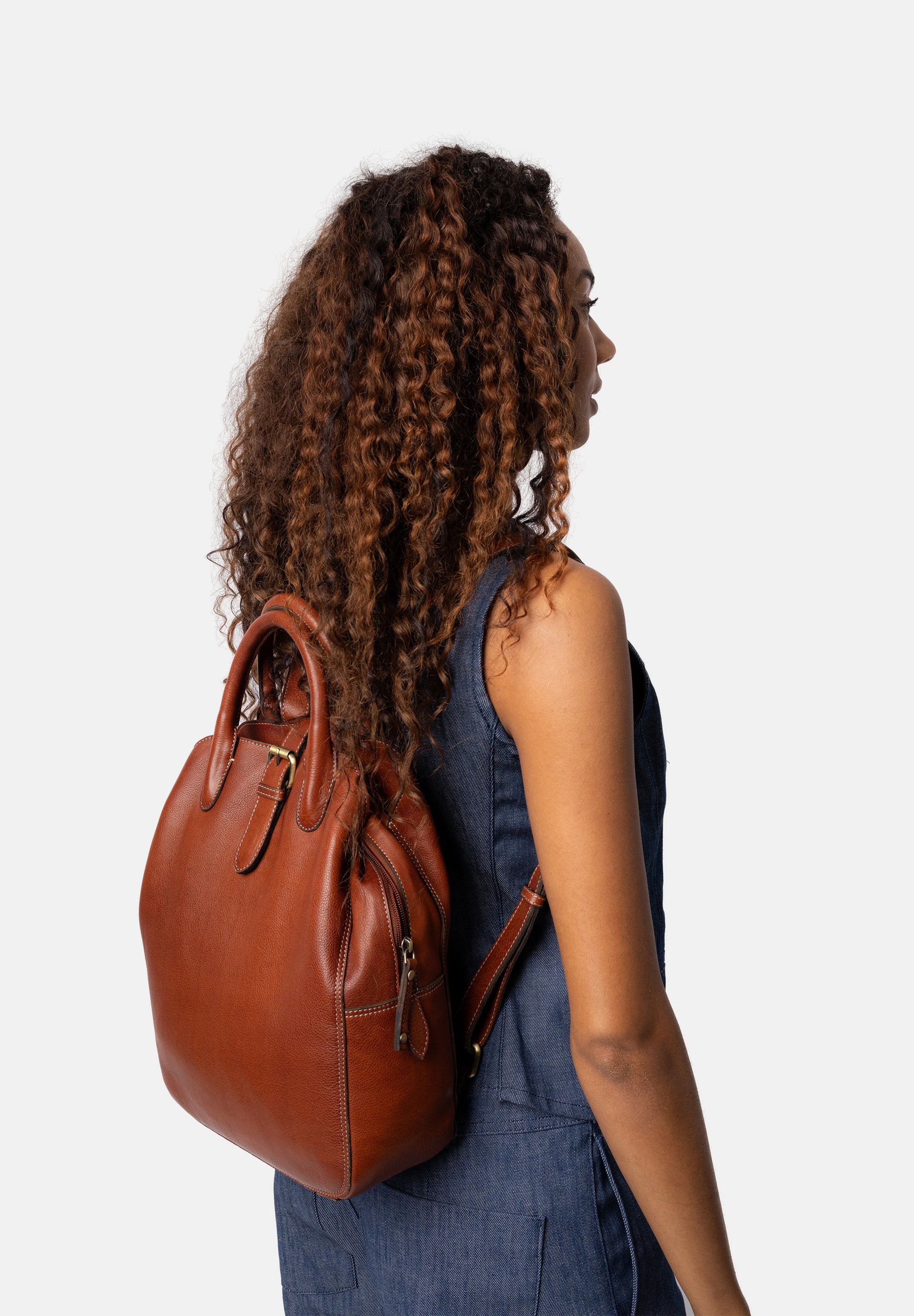 Skinnsekk | Cognac | Jeane Backpack