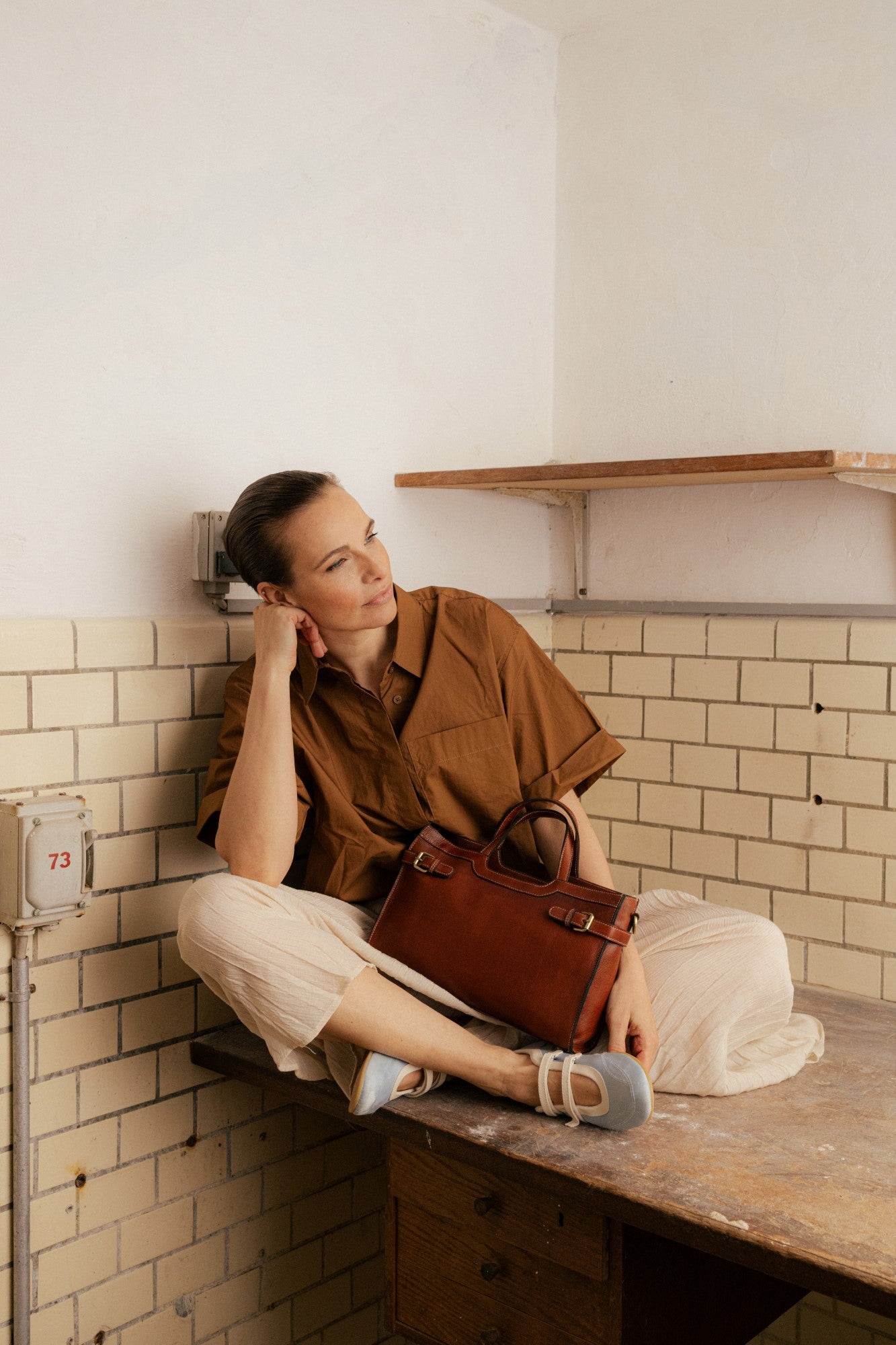 Håndveske | Skinn | Cognac | 6524 May Small