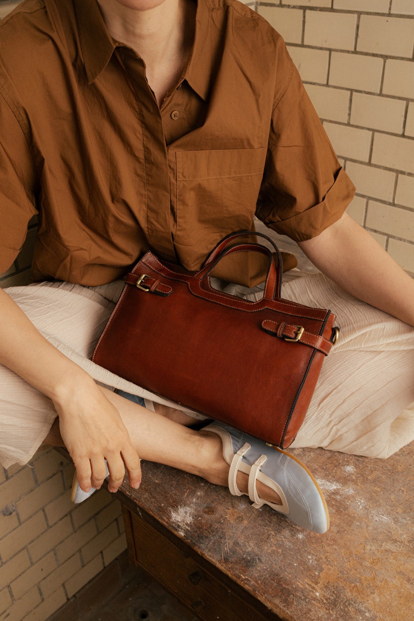 Håndveske | Skinn | Cognac | 6524 May Small