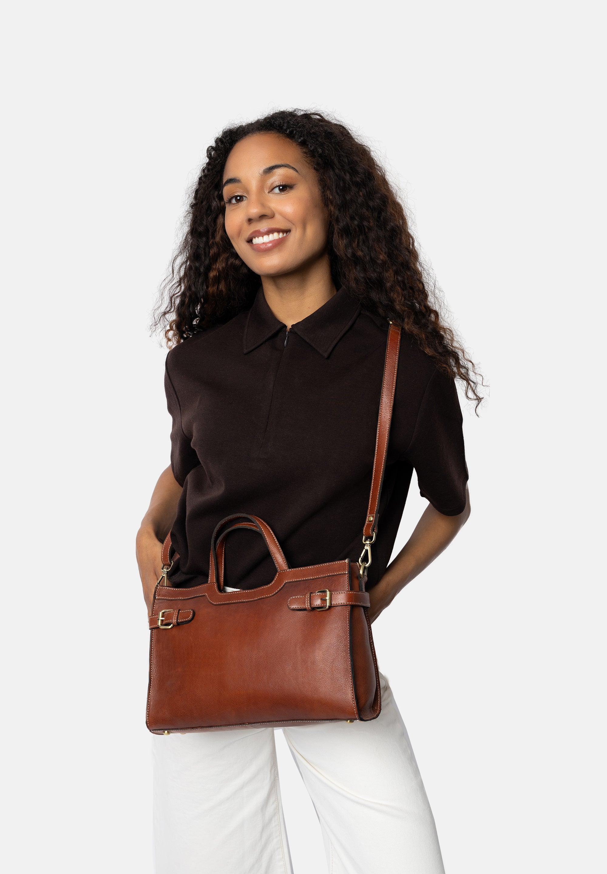 Håndveske | Skinn | Cognac | 6524 May Small