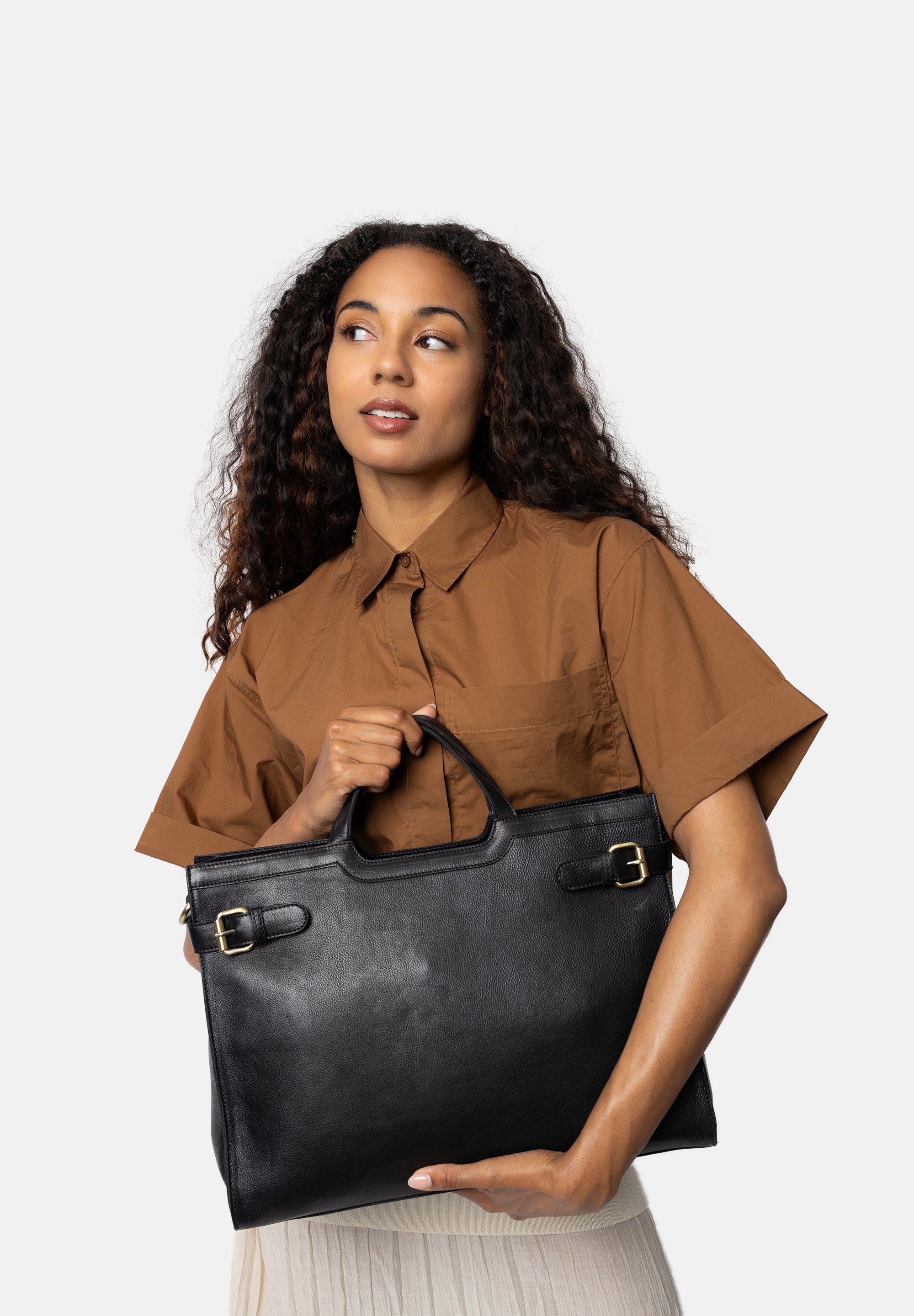 Jobbveske | Skinn | Sort | 6525 May Big