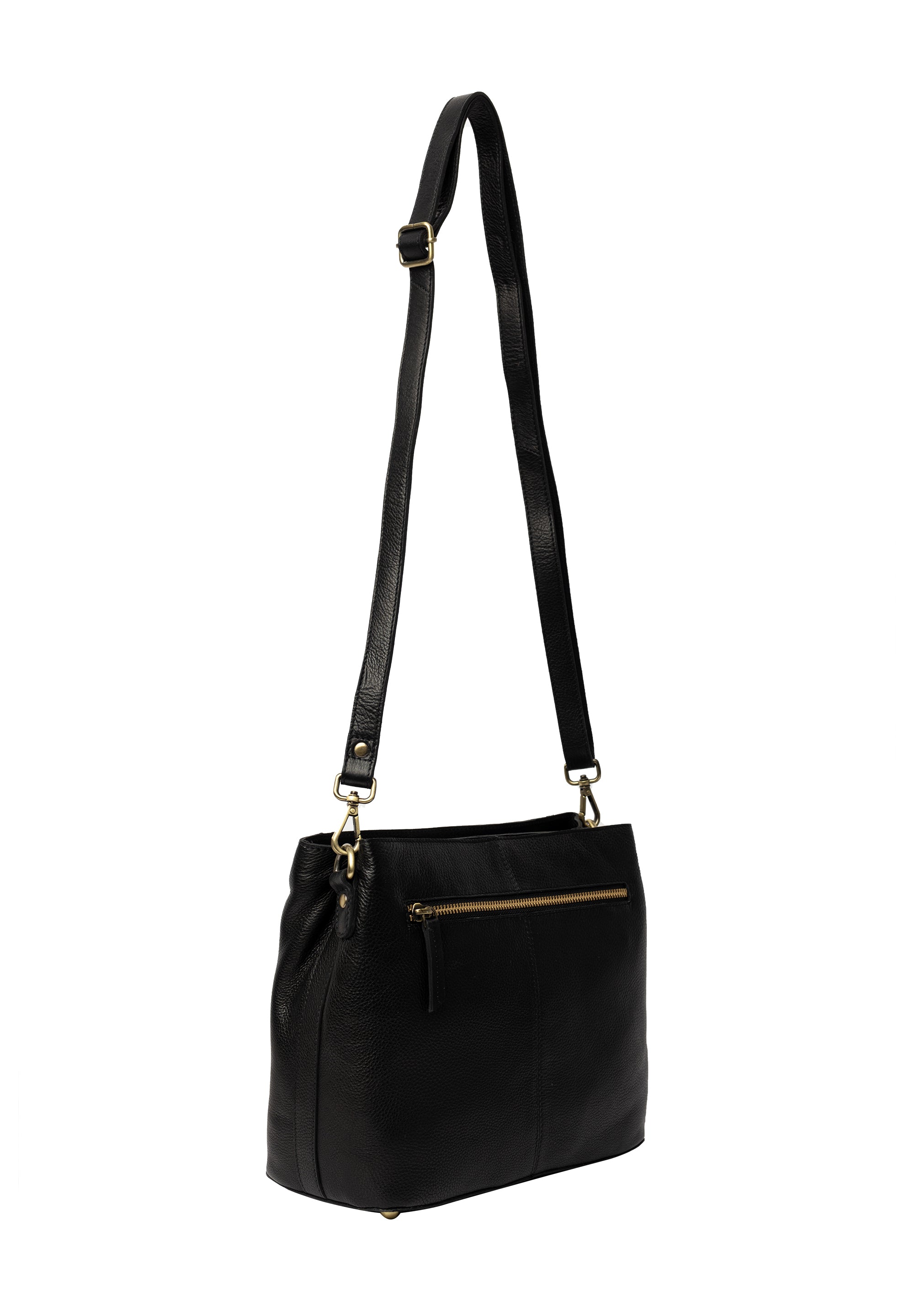 Skulderveske | Skinn | Sort | 6526 Myra Small
