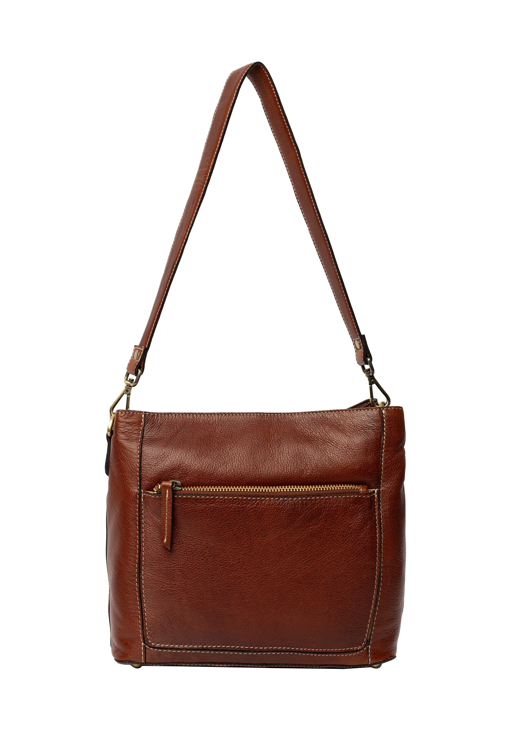 Skulderveske | Skinn | Cognac | 6526 Myra Small