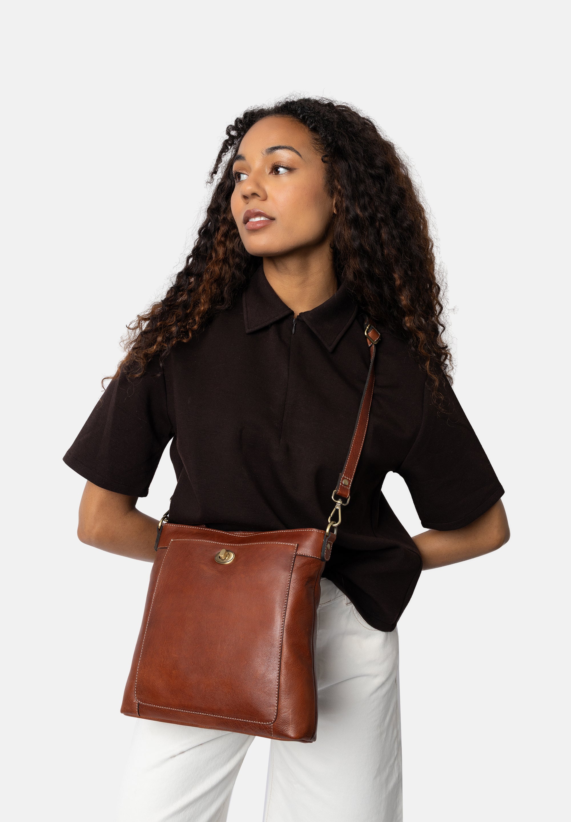 Skinnveske | Klassisk | Cognac | 6536 Moa Big