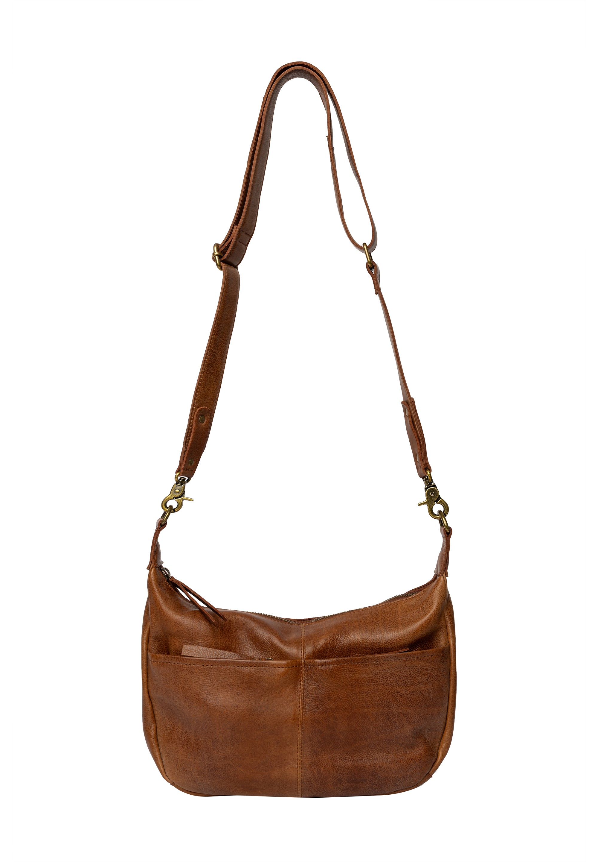 Crossbody | Walnut | To lommer i Fronten | 6547 Mivi Small