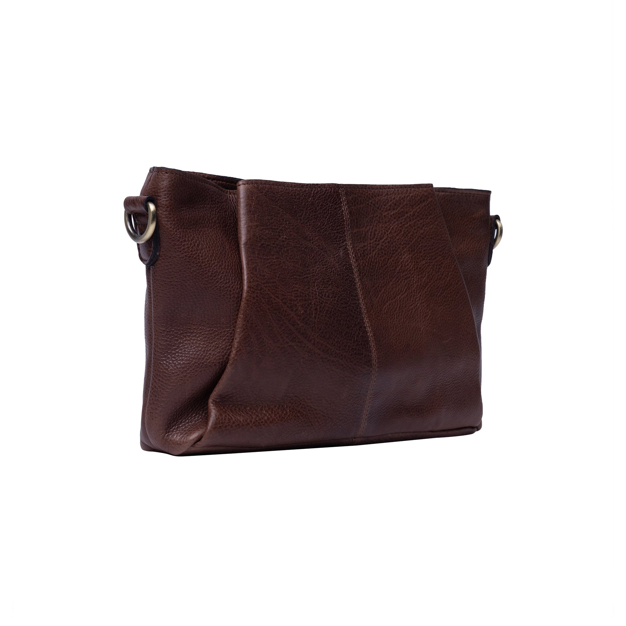 Nisa Small Crossover Skinnveske, Woodsmoke