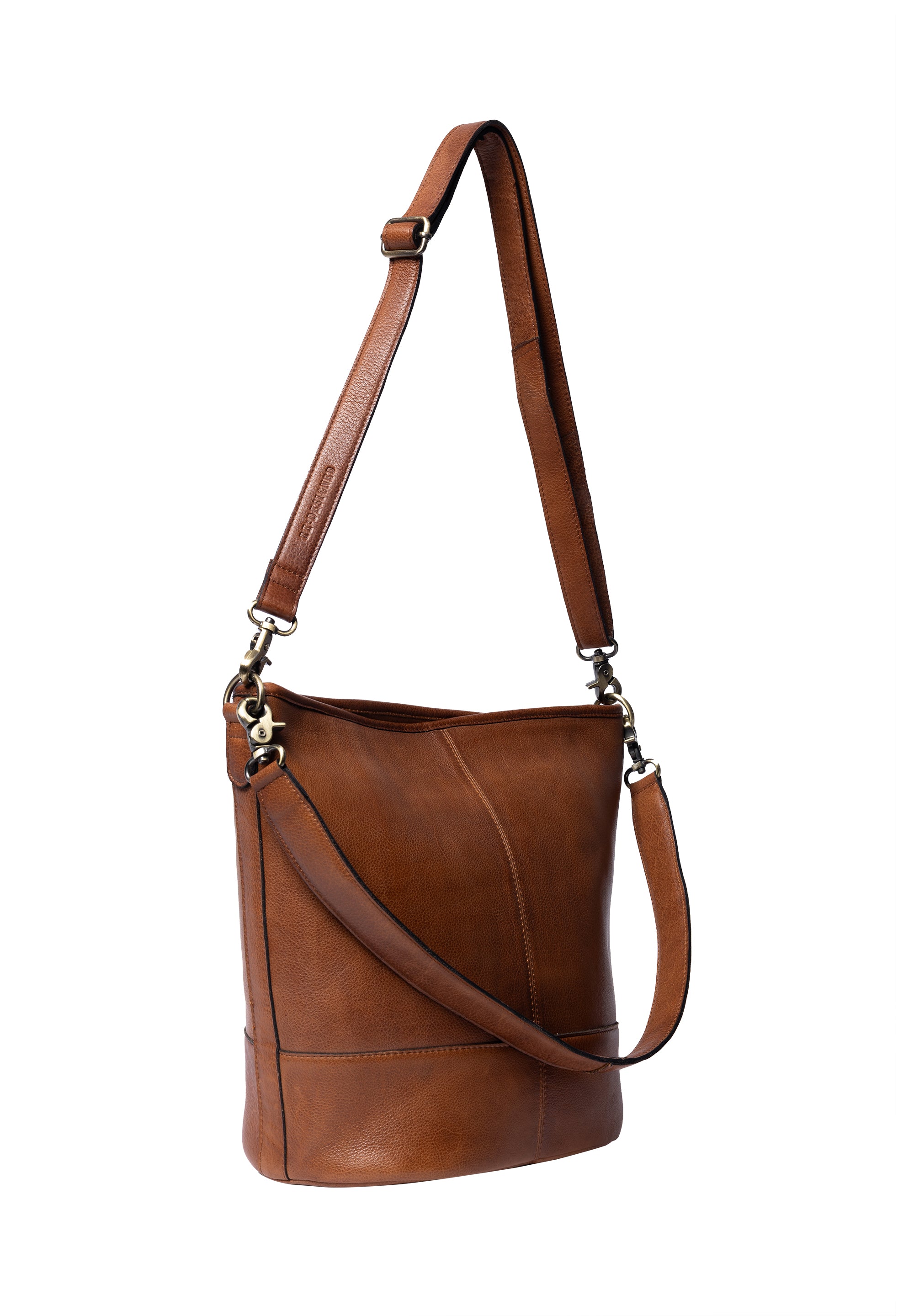 Nomi Skulderveske – Walnut, To reimer