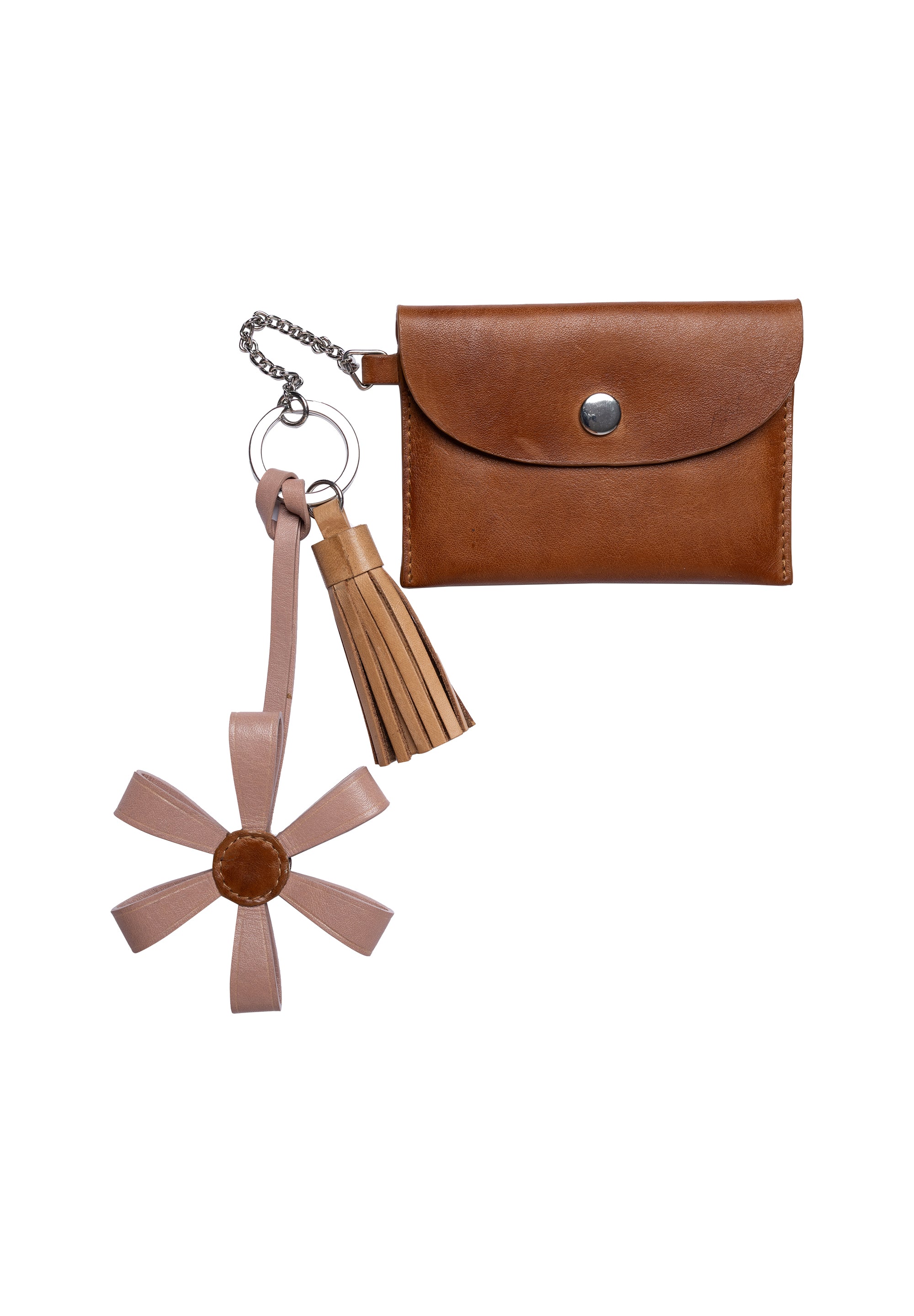 Nøkkelring/veskepynt | Brun | 6613 Nela Keyhanger Tan