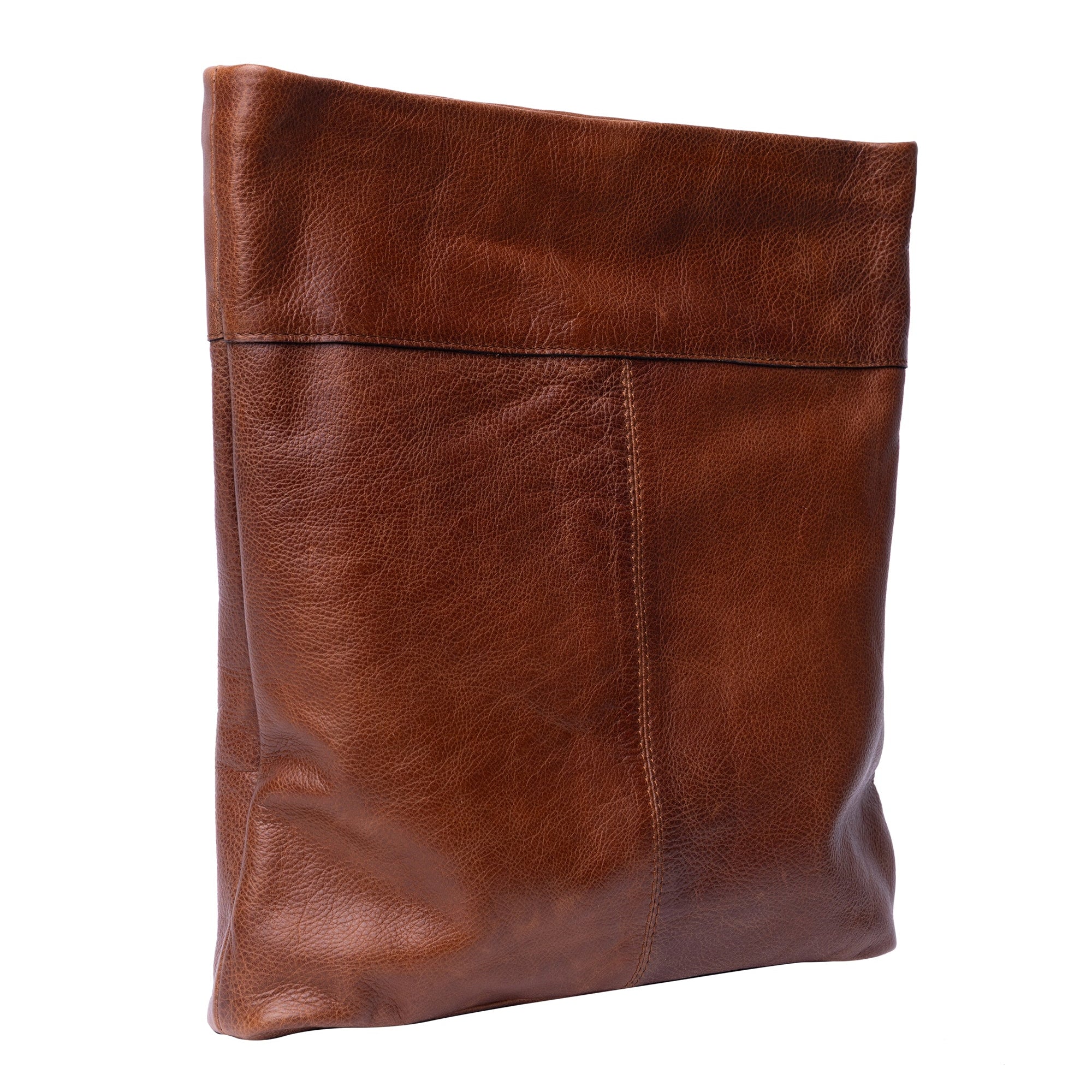 Olea Big Crossbody Veske – Skinn, Walnut, Justerbar langreim