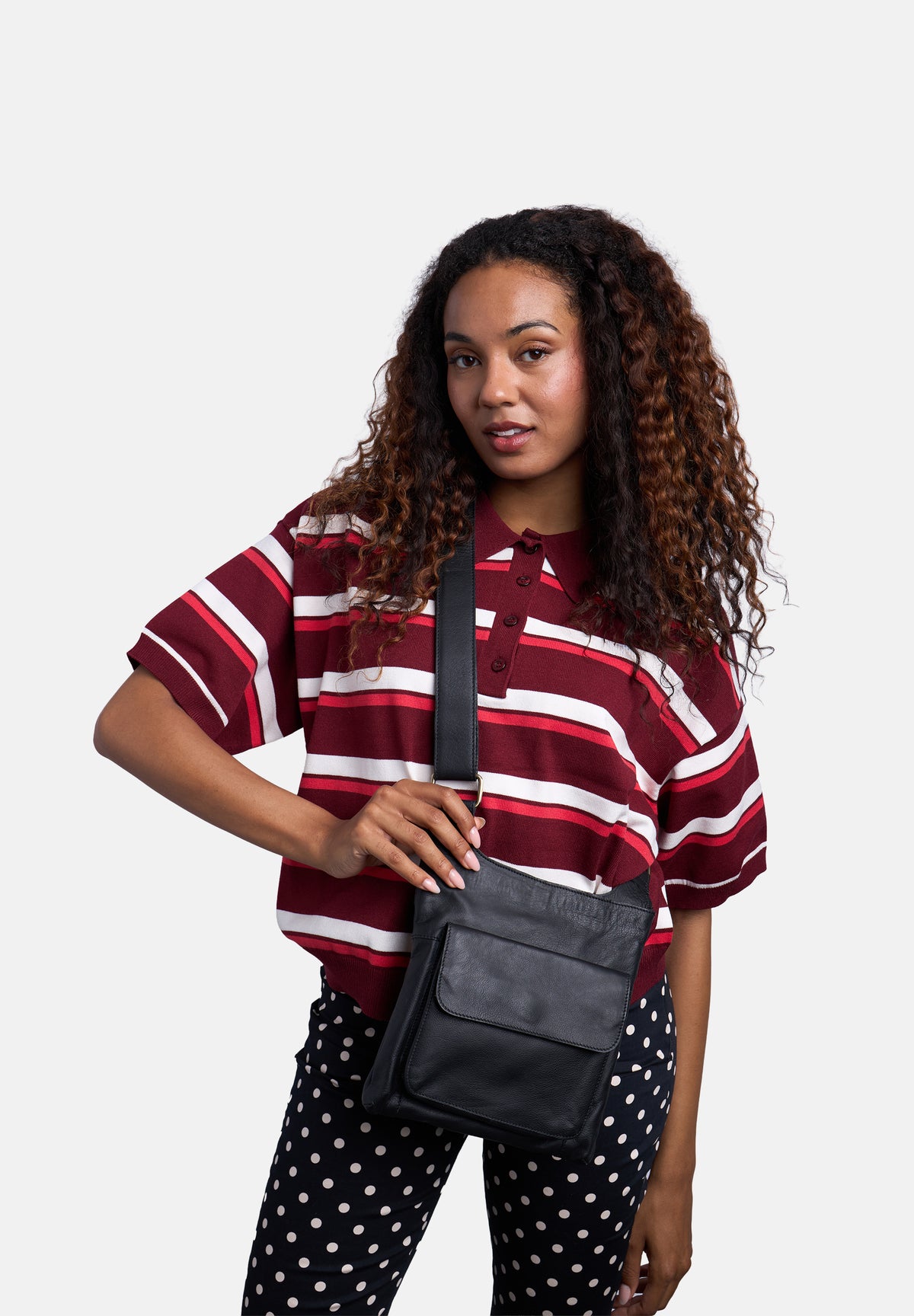 Sara Small Crossover skinnveske, Sort