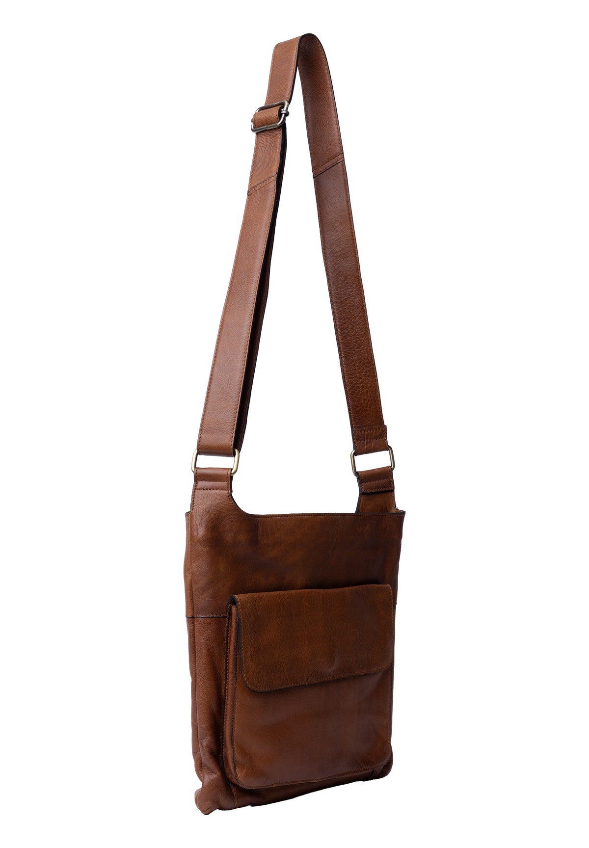 Sara Big Crossover skinnveske, Walnut