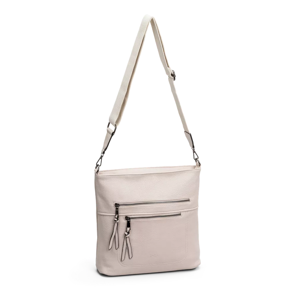 Crossover veske | Beige | Flere utvendige lommer | 5041410