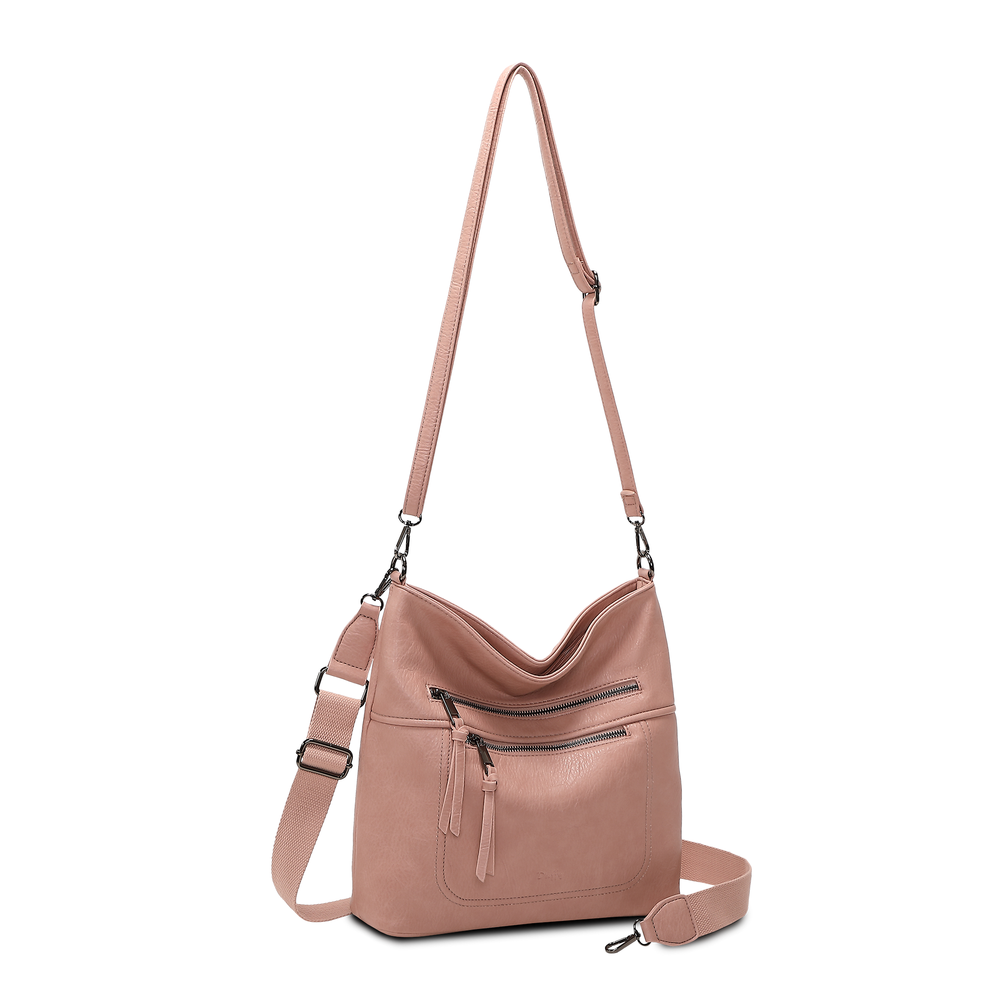 Crossover veske | Lys rosa | Flere utvendige lommer | 5041410 Duffy