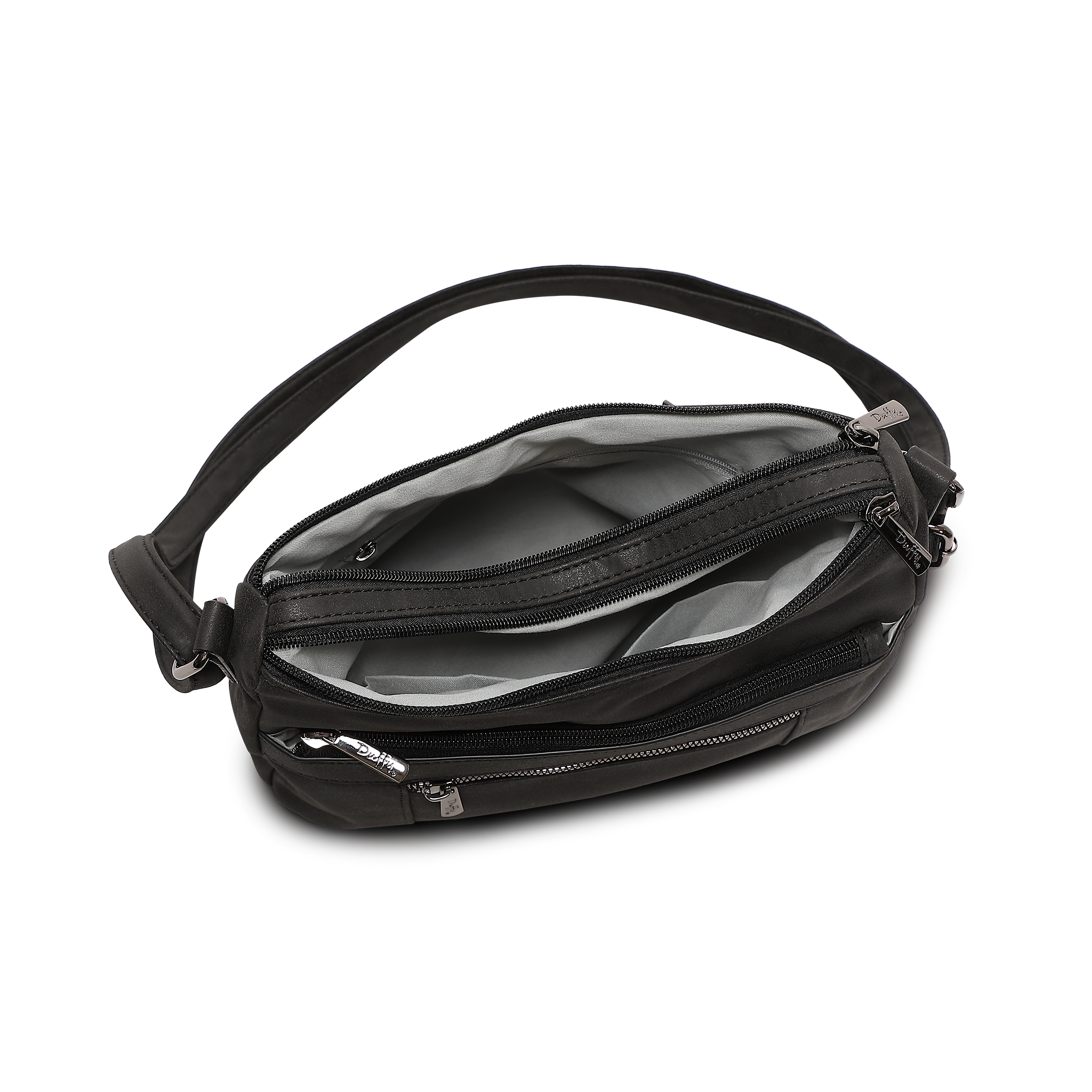 Crossbody/Skulder Veske | Doble hovedrom | Sort | 5053605