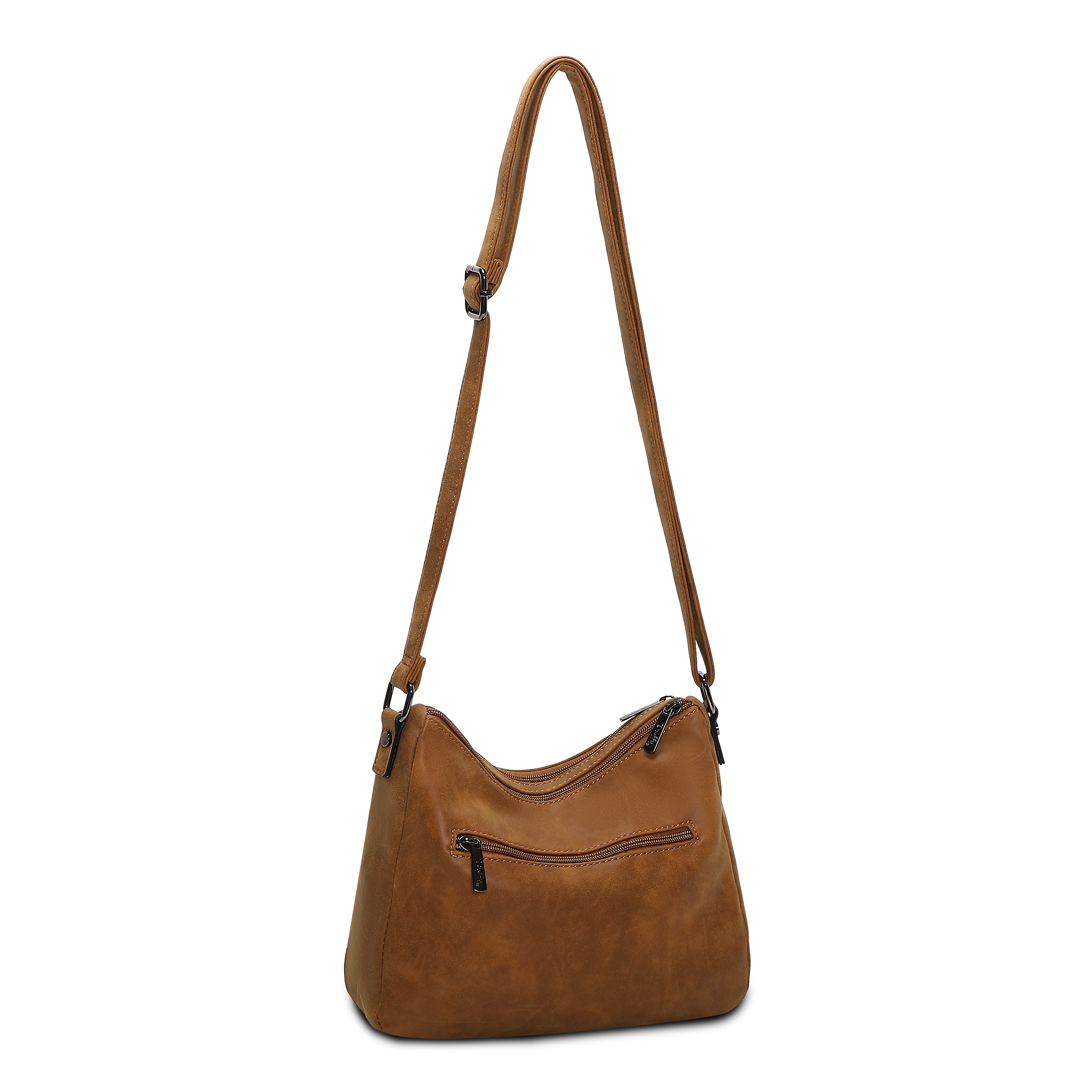 Crossbody/Skulder Veske | Doble hovedrom | Cognac | 5053605