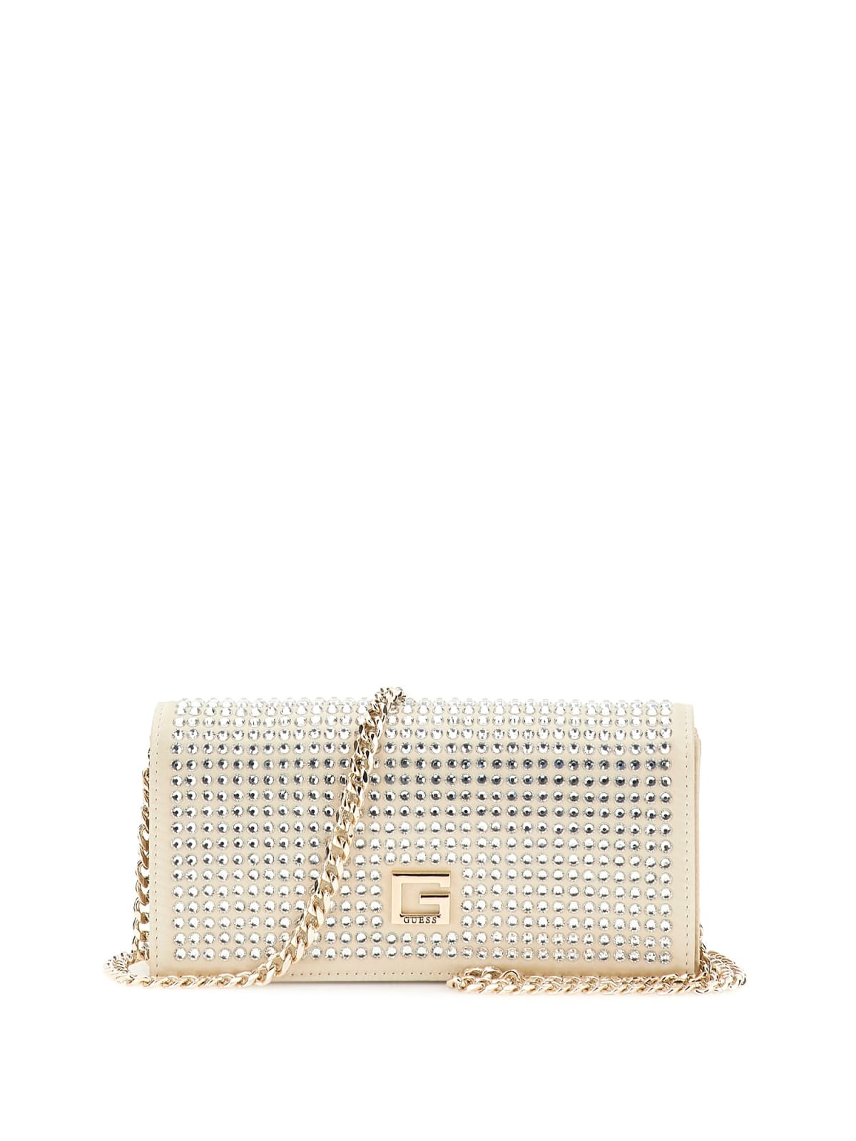 GUESS GLAMOUR CLUTCH PALE GOLD