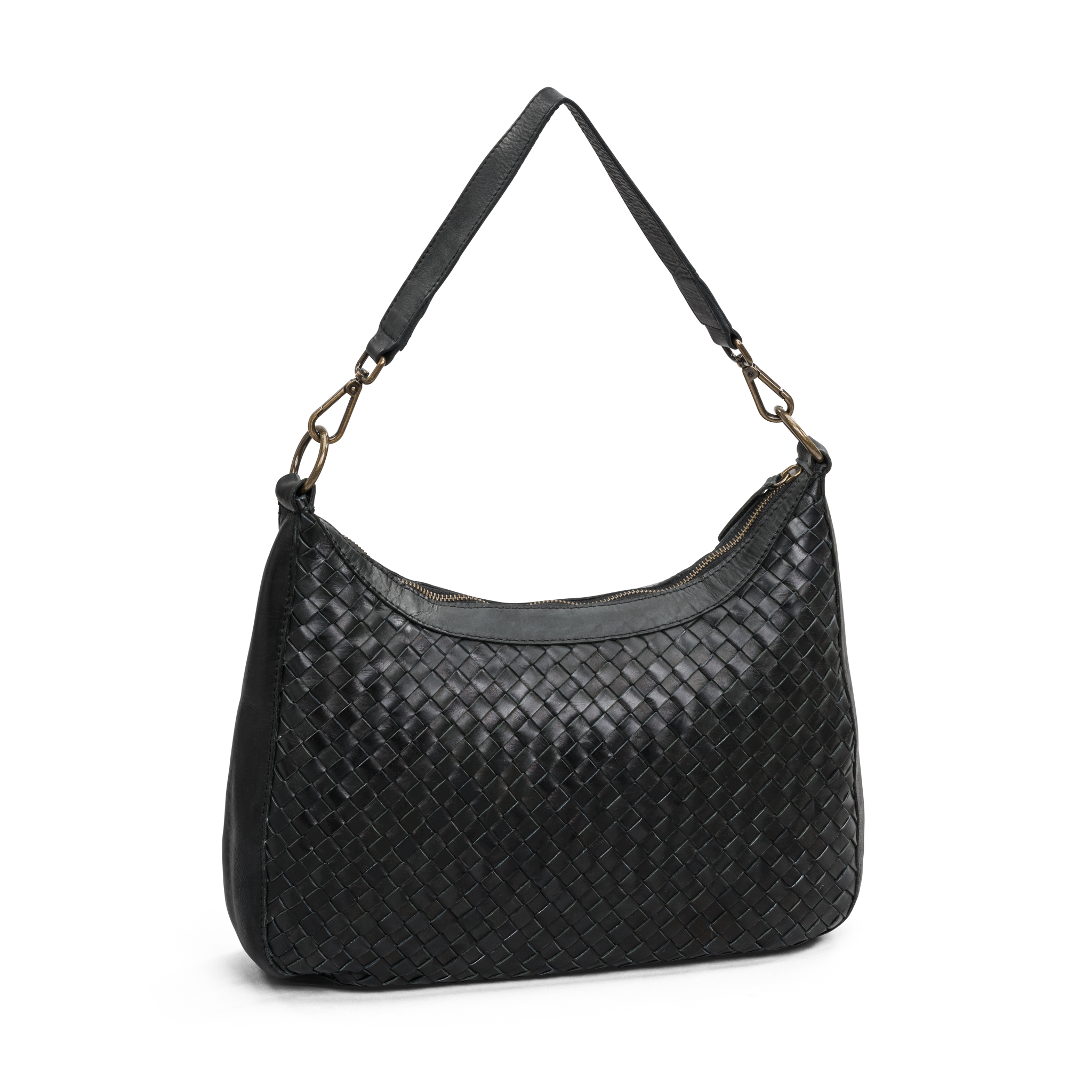 Skinnveske | Sort | Flettetskinn | 3040044