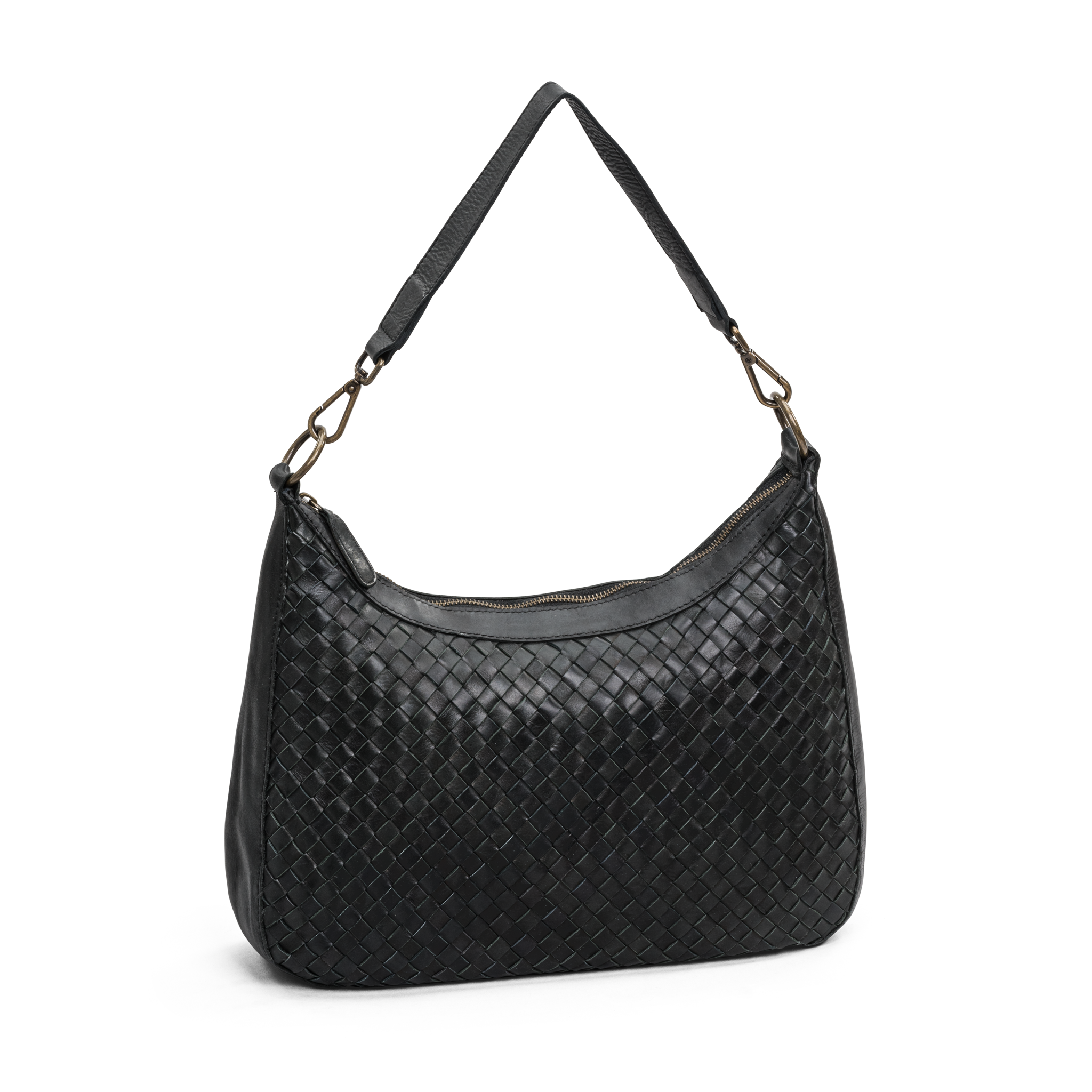 Skinnveske | Sort | Flettetskinn | 3040044