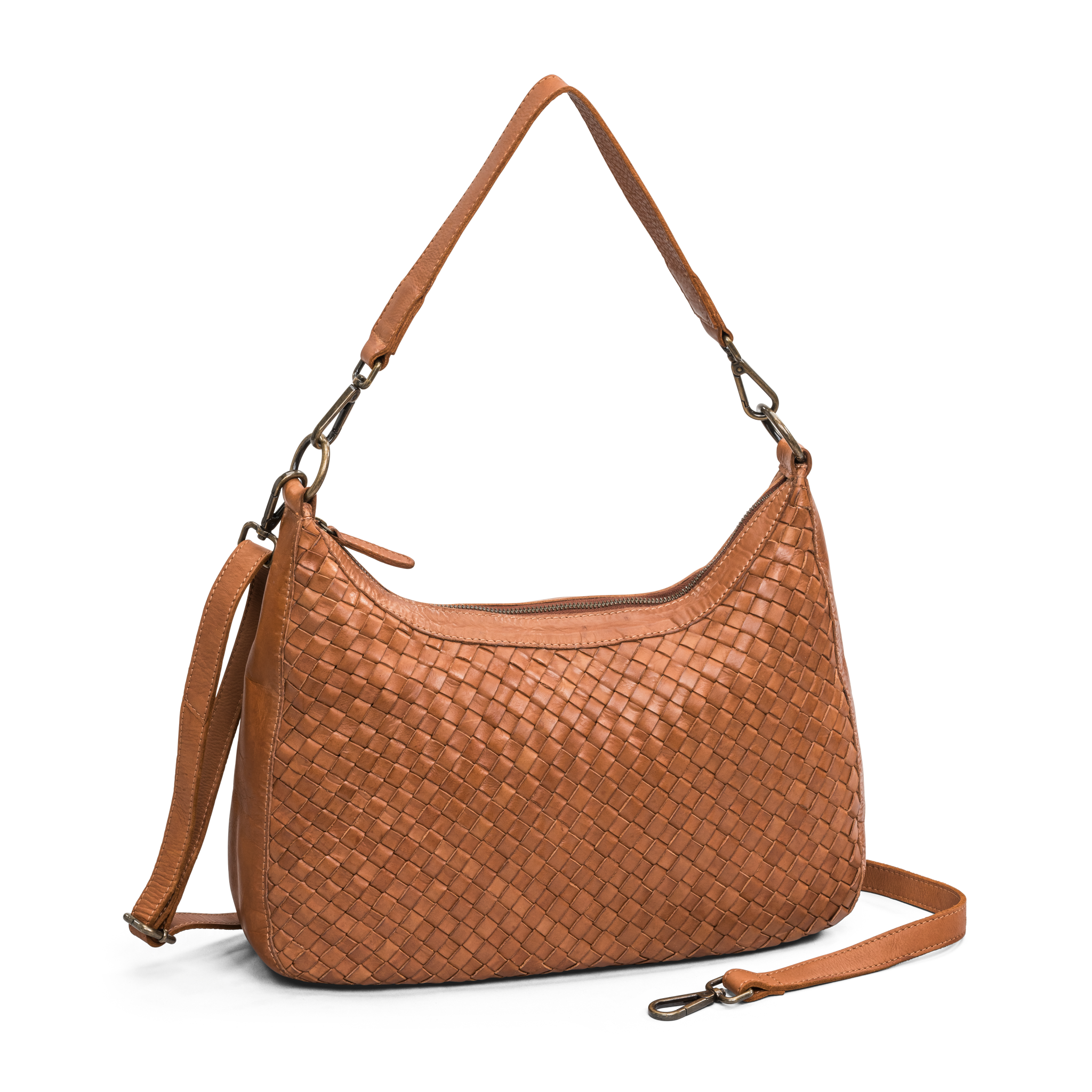 Skinnveske | Cognac | Flettetskinn | 3040044
