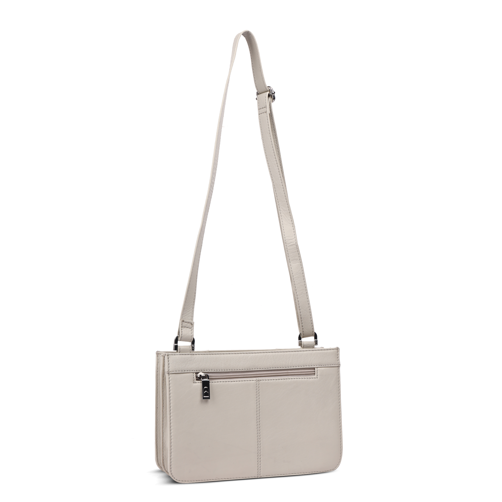 Skulderveske | Skinn | Flere inndelinger| Beige | 3020009