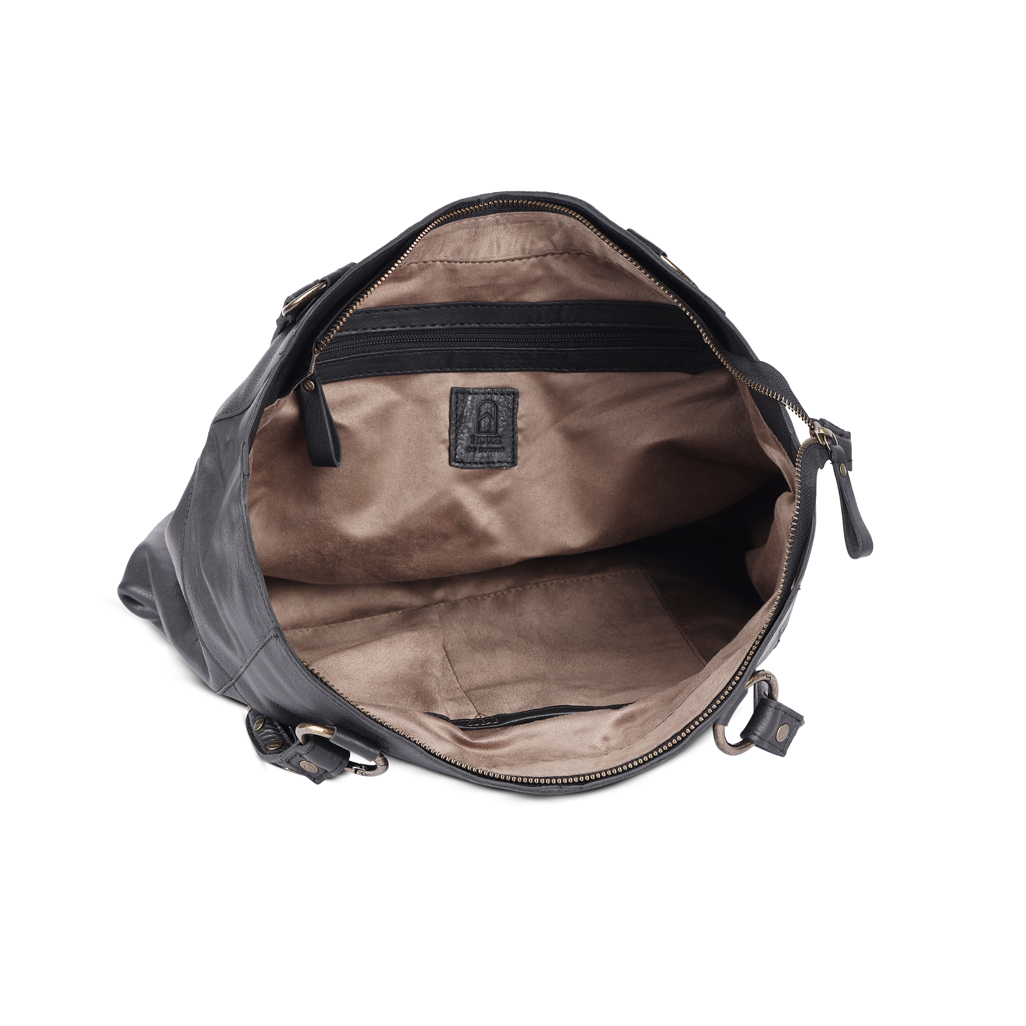 Skulderveske | Skinn | Lomme i Fronten | Sort | 3030150