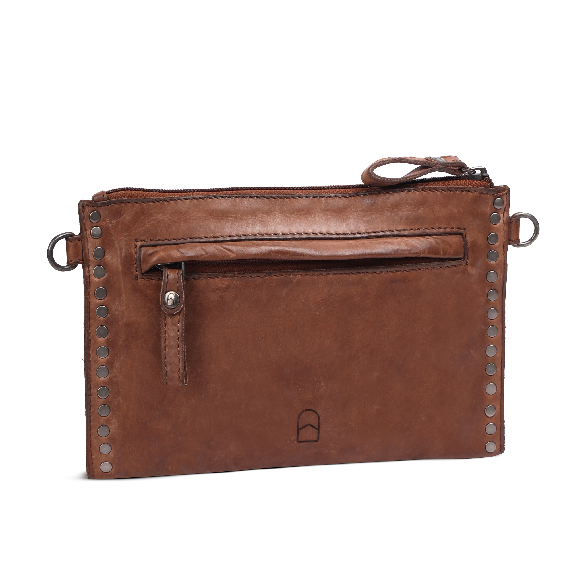 Vintage Rocks Clutchveske – Brun, Skinn