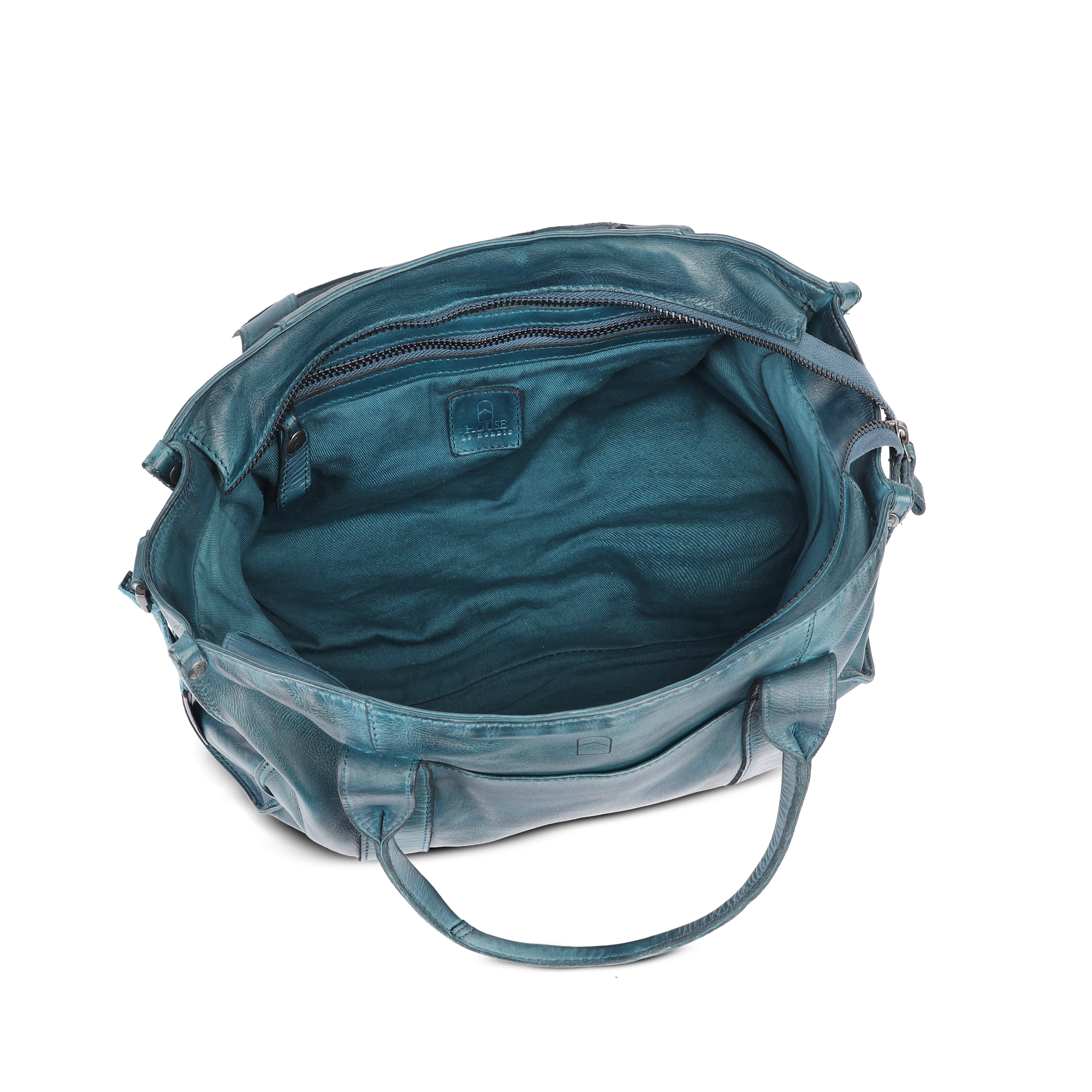 Skinnveske | Vintage look | Petrol | 3040092