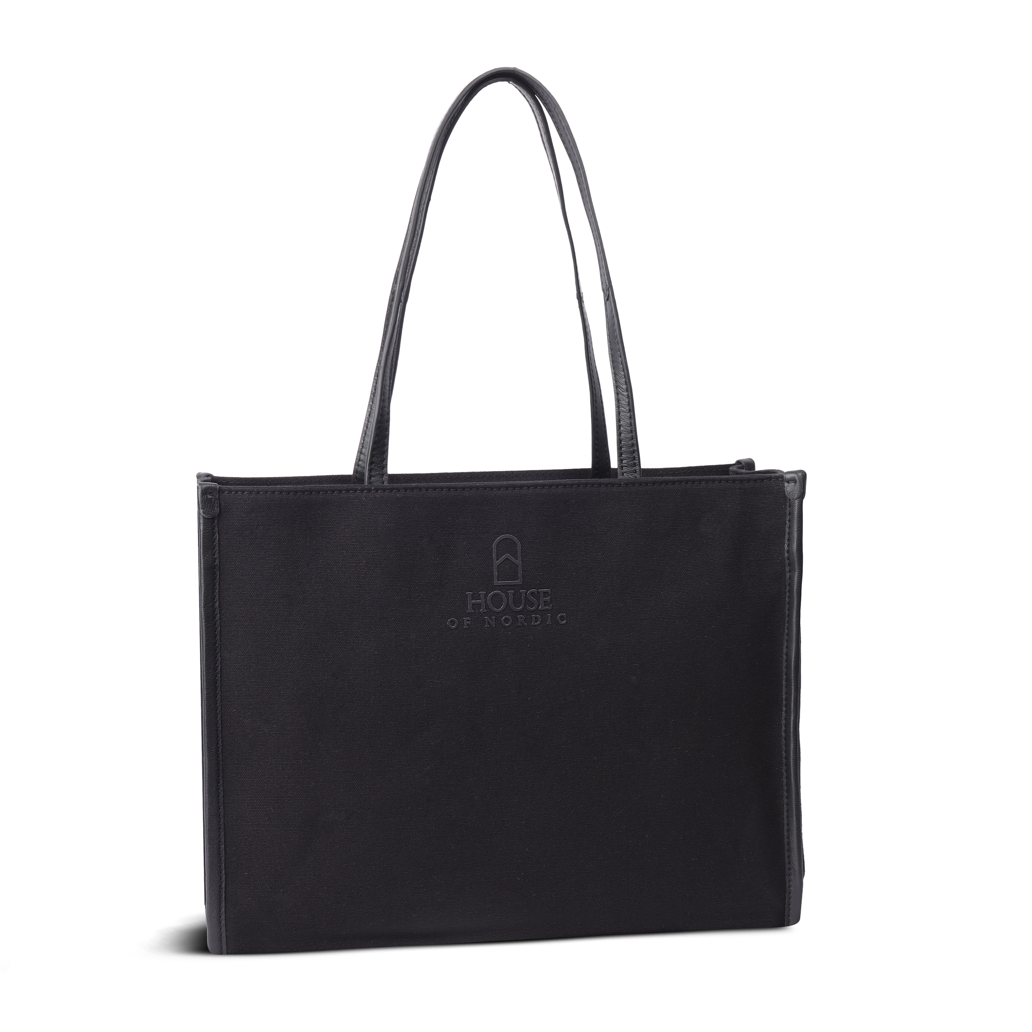 Skulderveske | Kanvas/Skinn | Sort | 3040117