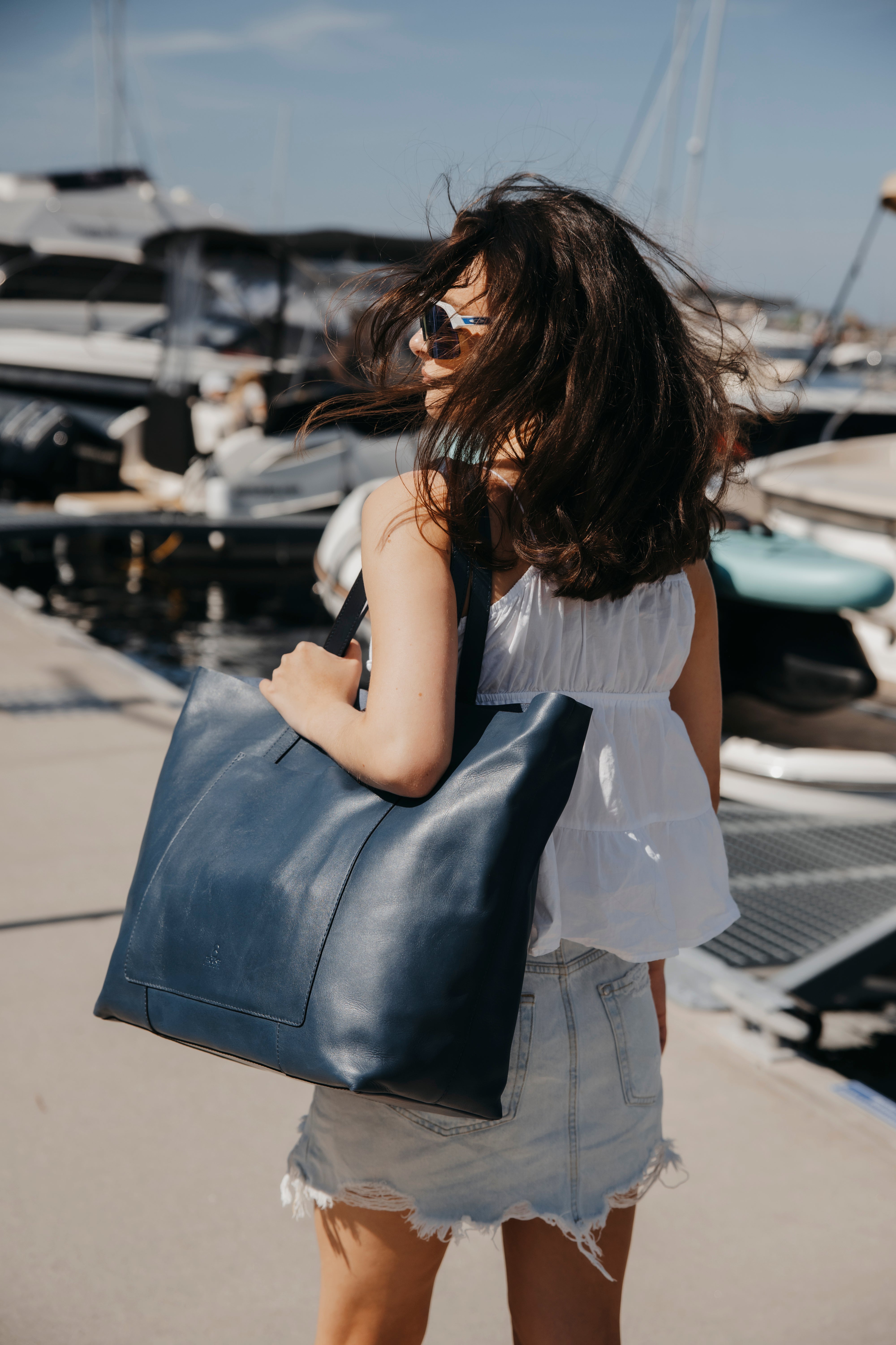 Skinnveske/Jobbveske | Blå | Romslig | 3052031