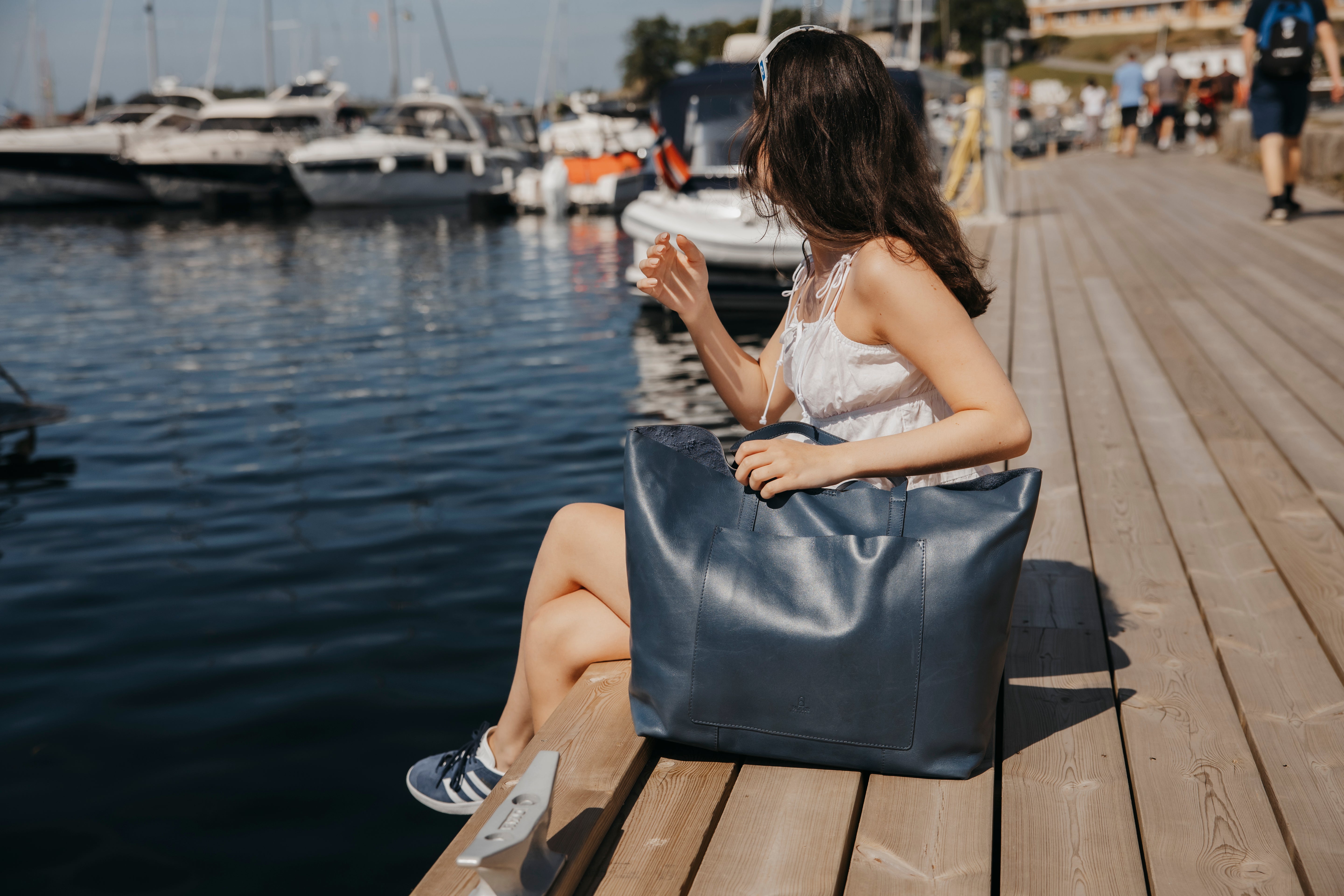 Skinnveske/Jobbveske | Blå | Romslig | 3052031