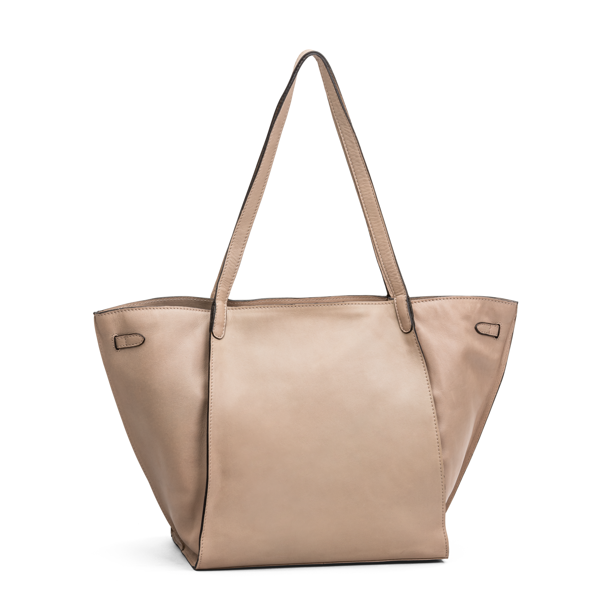 Skulderveske | Skinn | Romslig | Beige | 3052042