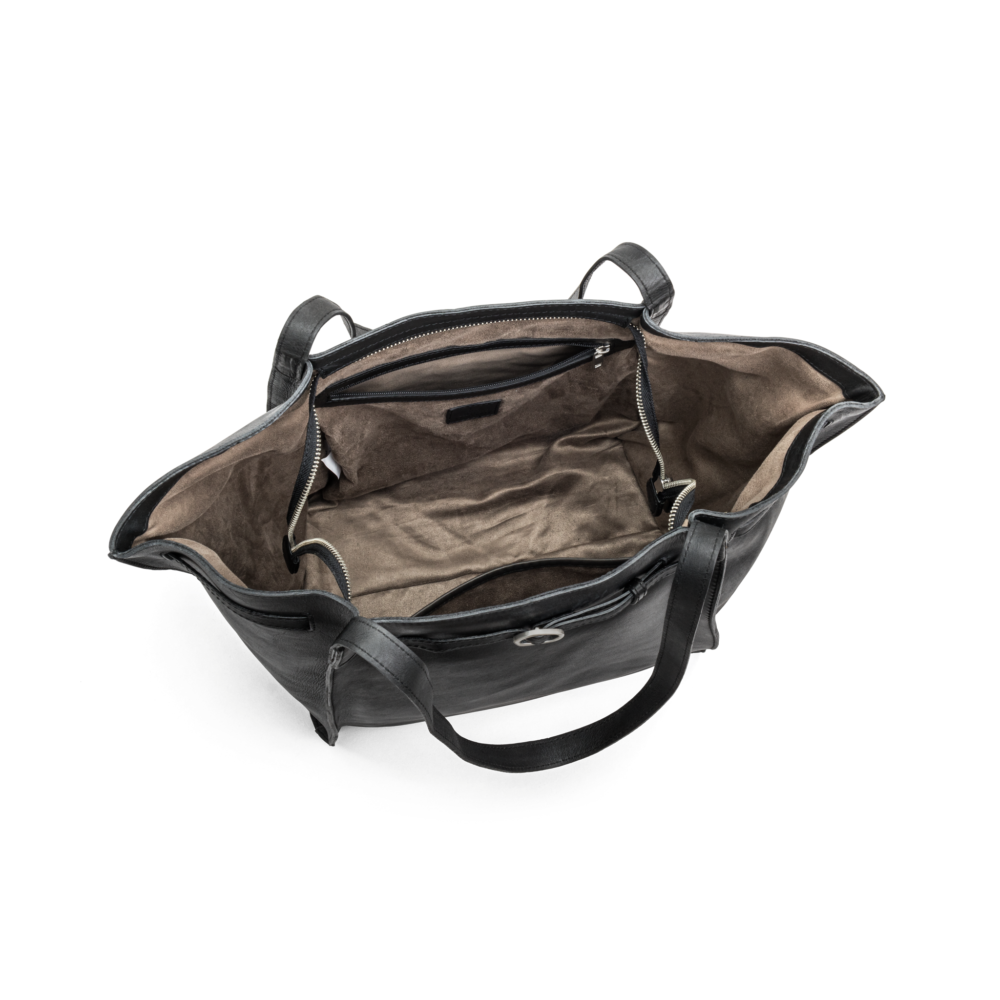 Skulderveske | Skinn | Romslig | Sort | 3052042