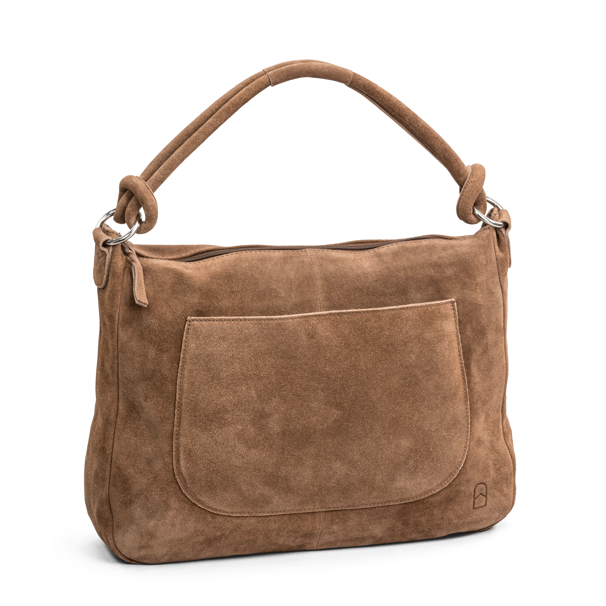 Skulderveske | Camel | Semsket skinn | Romslig | 3070148