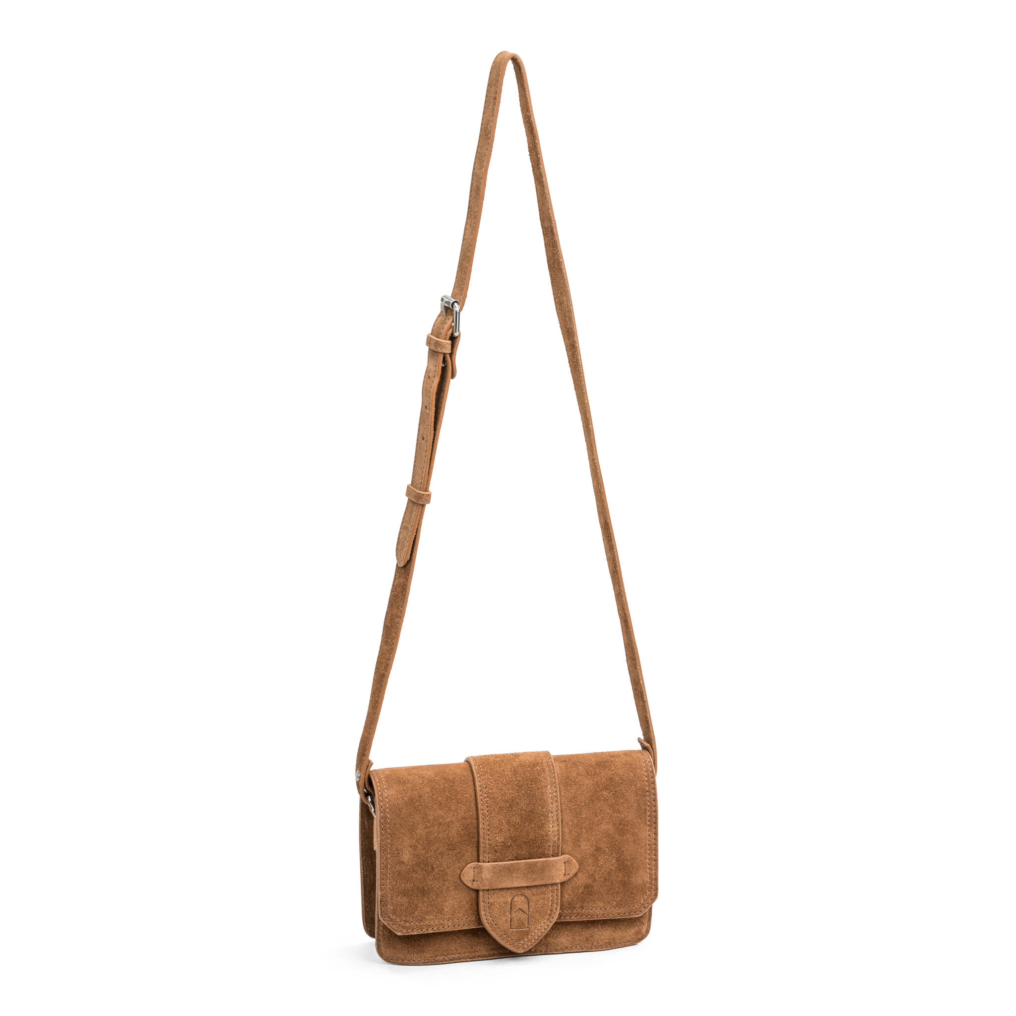 Klaffveske | Camel | Semsket skinn | 3070149